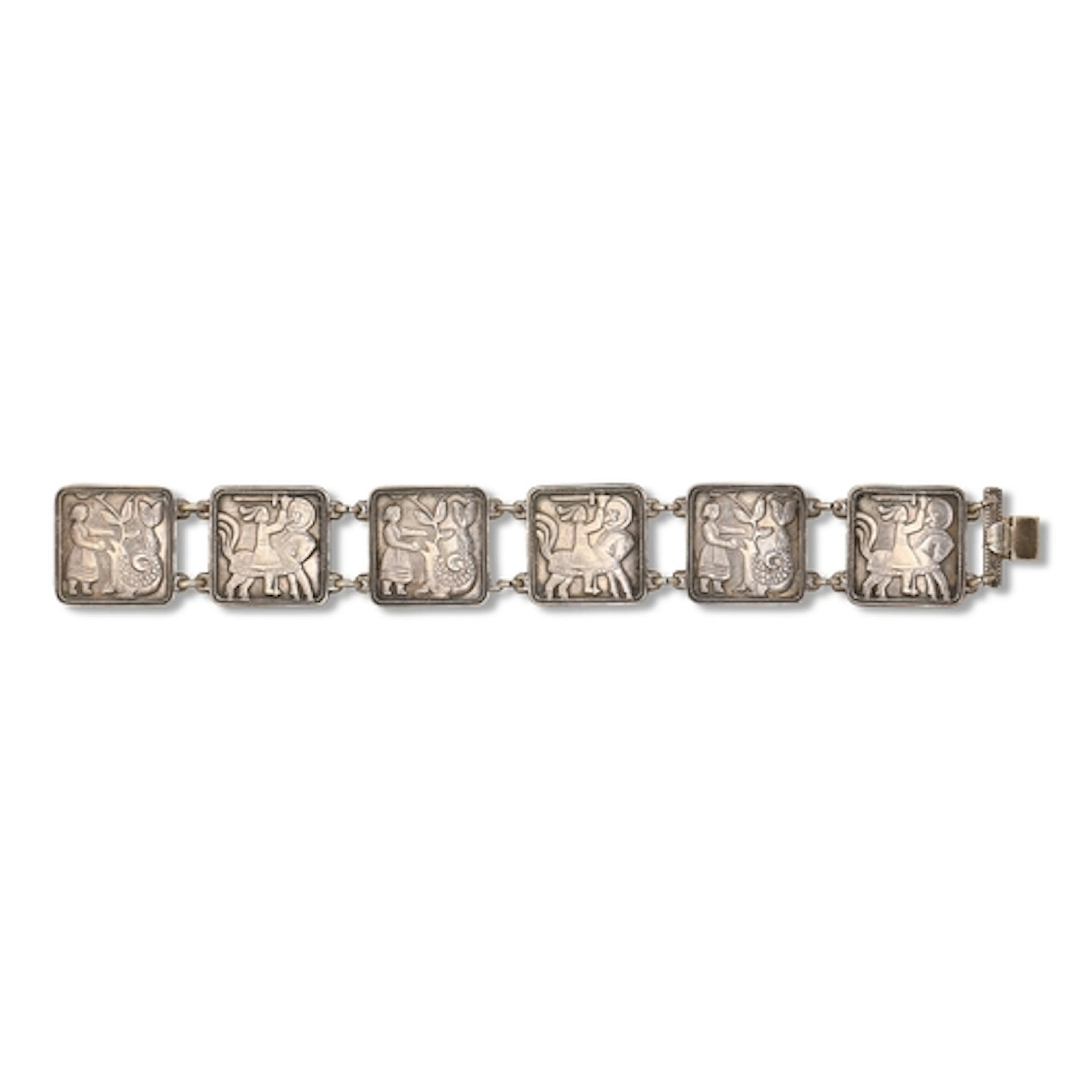 David Andersen. A Norwegian silver Fairy Tale bracelet, post...