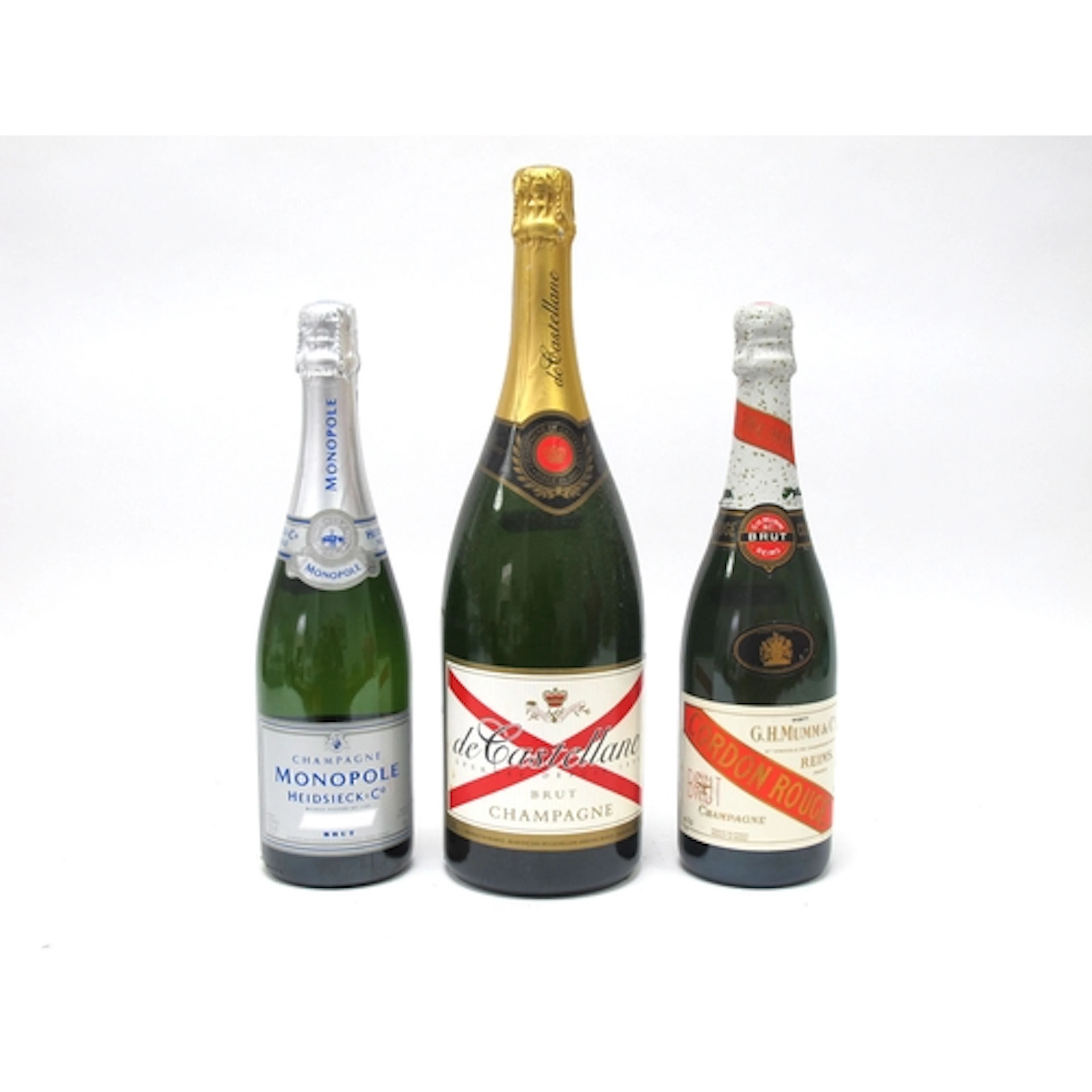 Champagne - Monopole Heidsieck Silver Top, 750ml.; G. H. Mum...