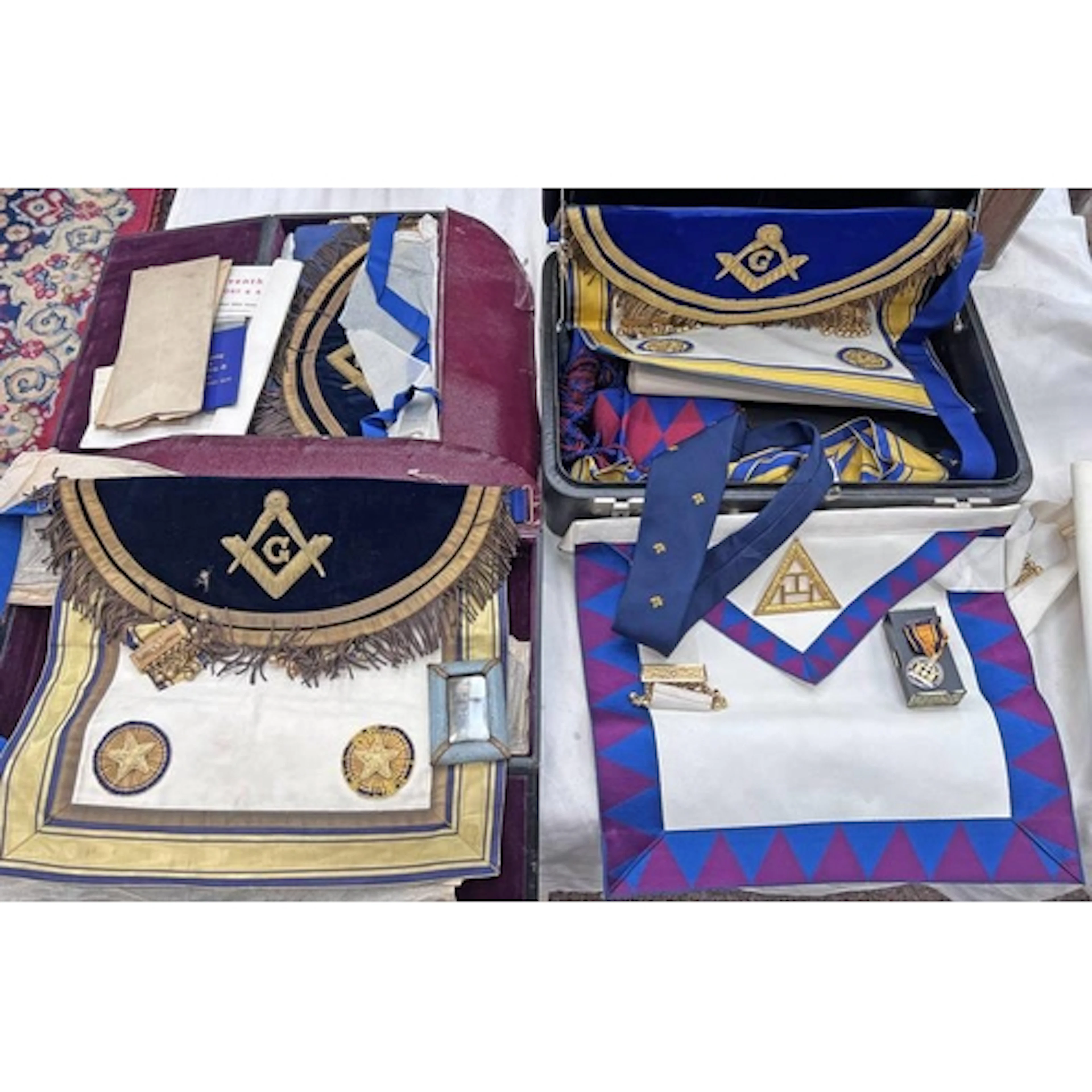 MASONIC MEMORABILIA TO INCLUDES SASHES, TIES, EDINBURGH DEFE...