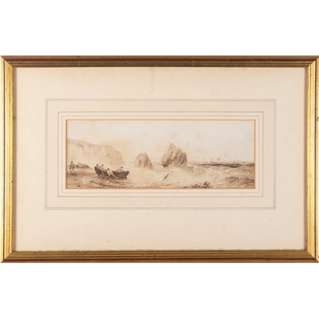 Samuel Owen (British, 1768/69 - 1857) - Fishing boats at lo...