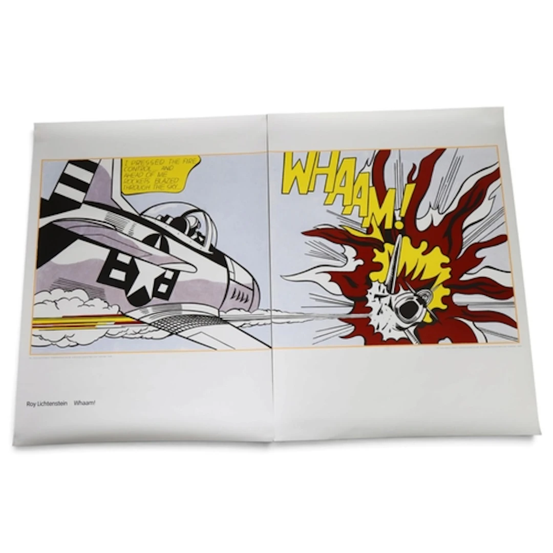 After ROY LICHTENSTEIN, a set of two "Whaam" posters, after ...
