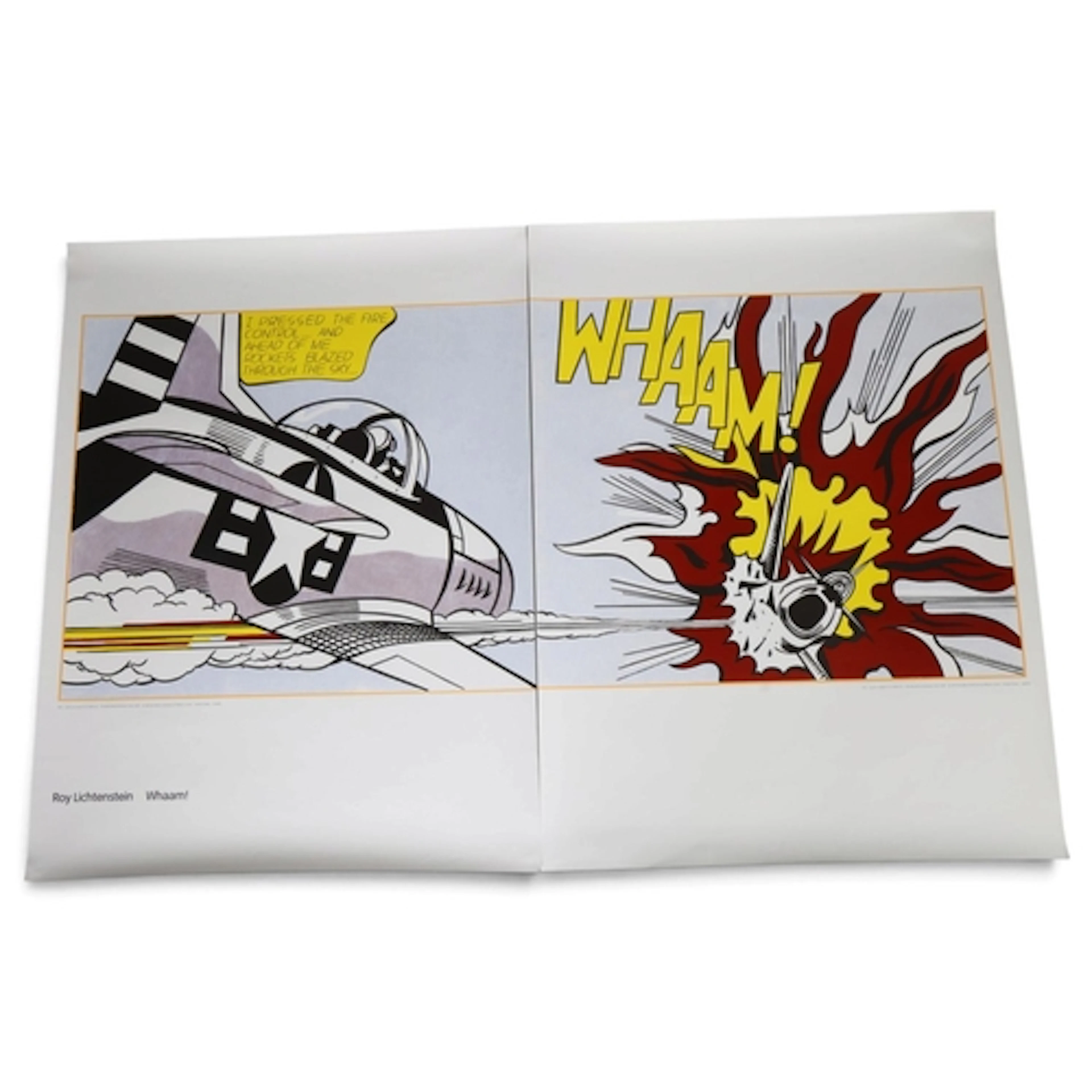 After ROY LICHTENSTEIN, a set of two "Whaam" posters, after ...