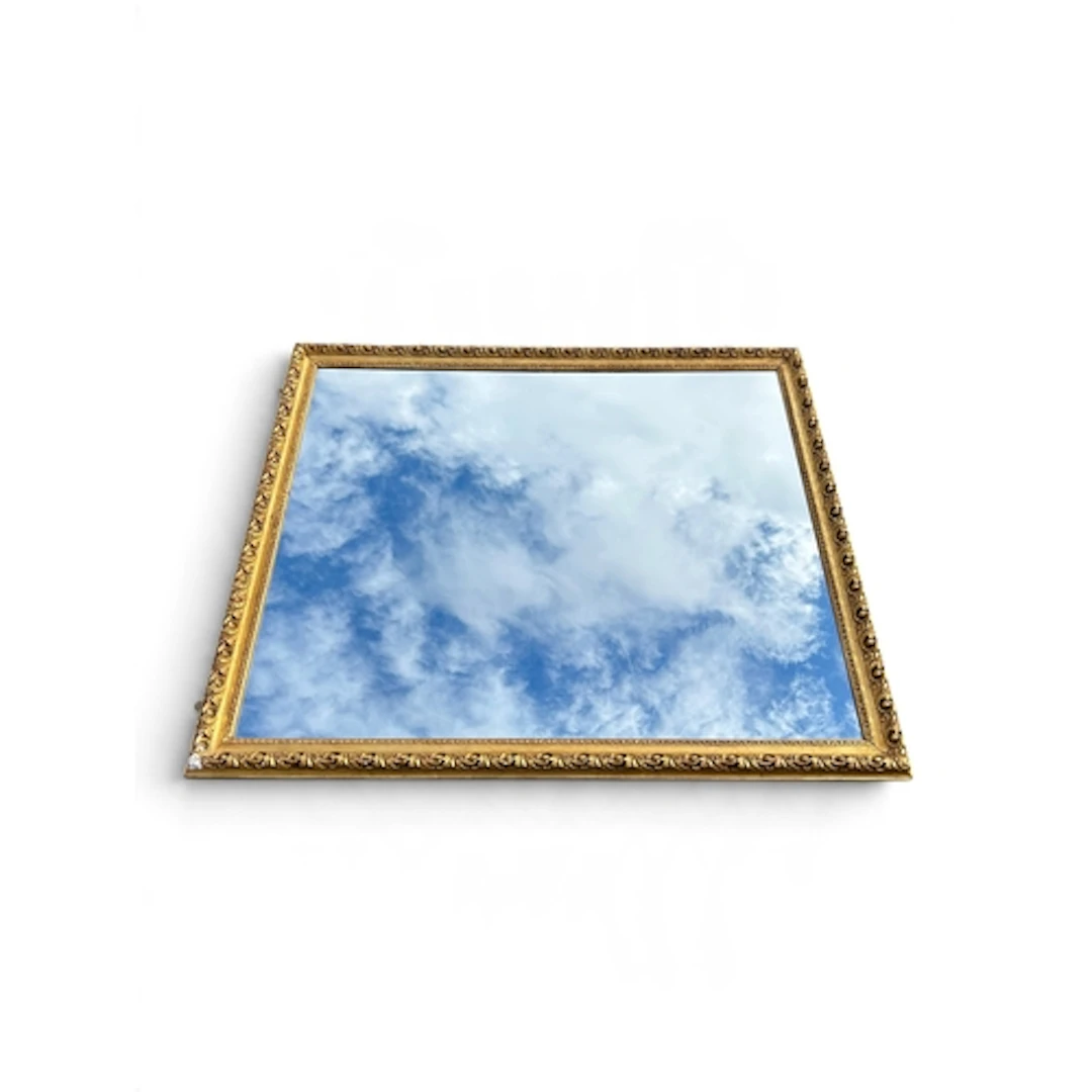 A VICTORIAN RECTANGULAR GILT WOOD WALL MIRROR 154cm x 133cm...