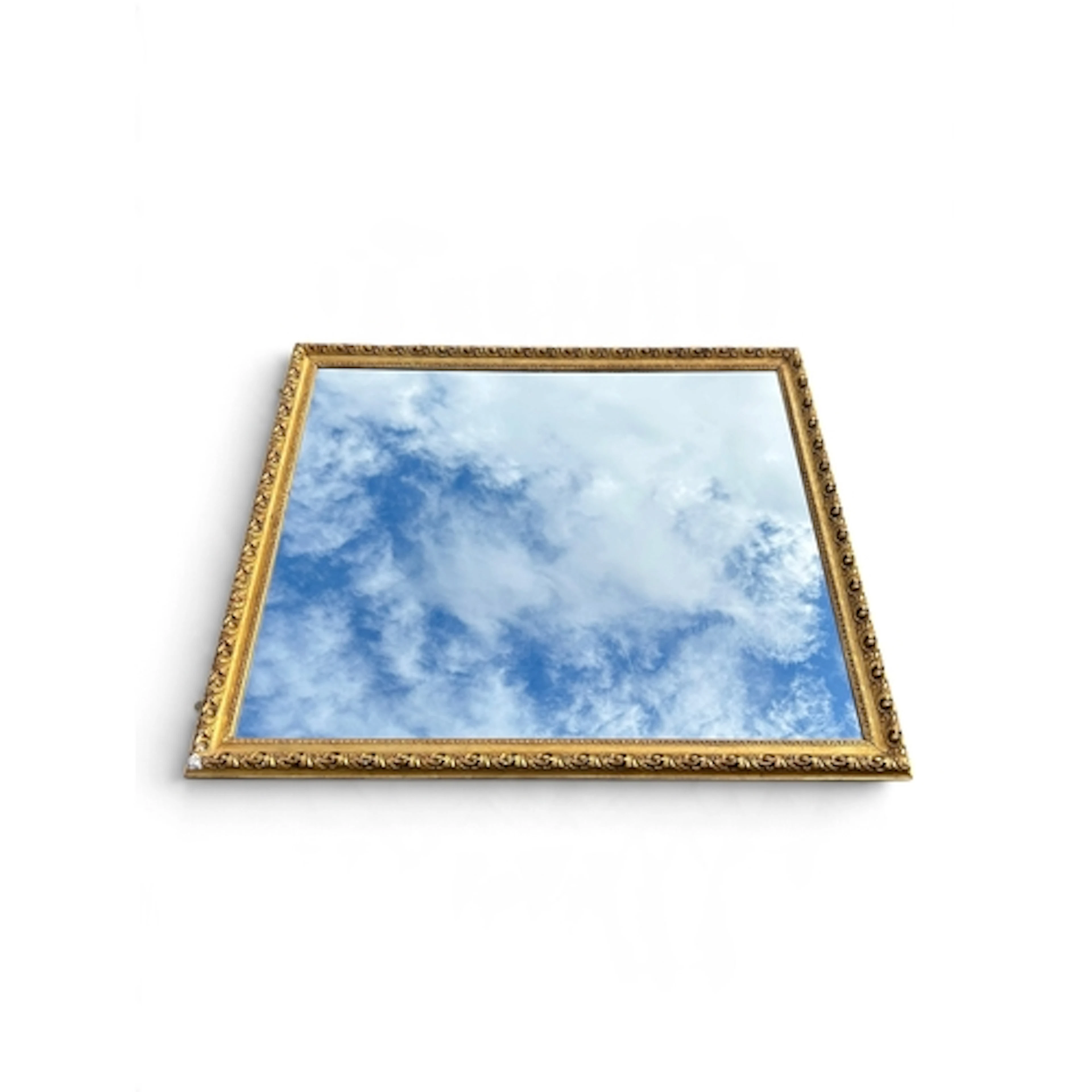 A VICTORIAN RECTANGULAR GILT WOOD WALL MIRROR 154cm x 133cm...