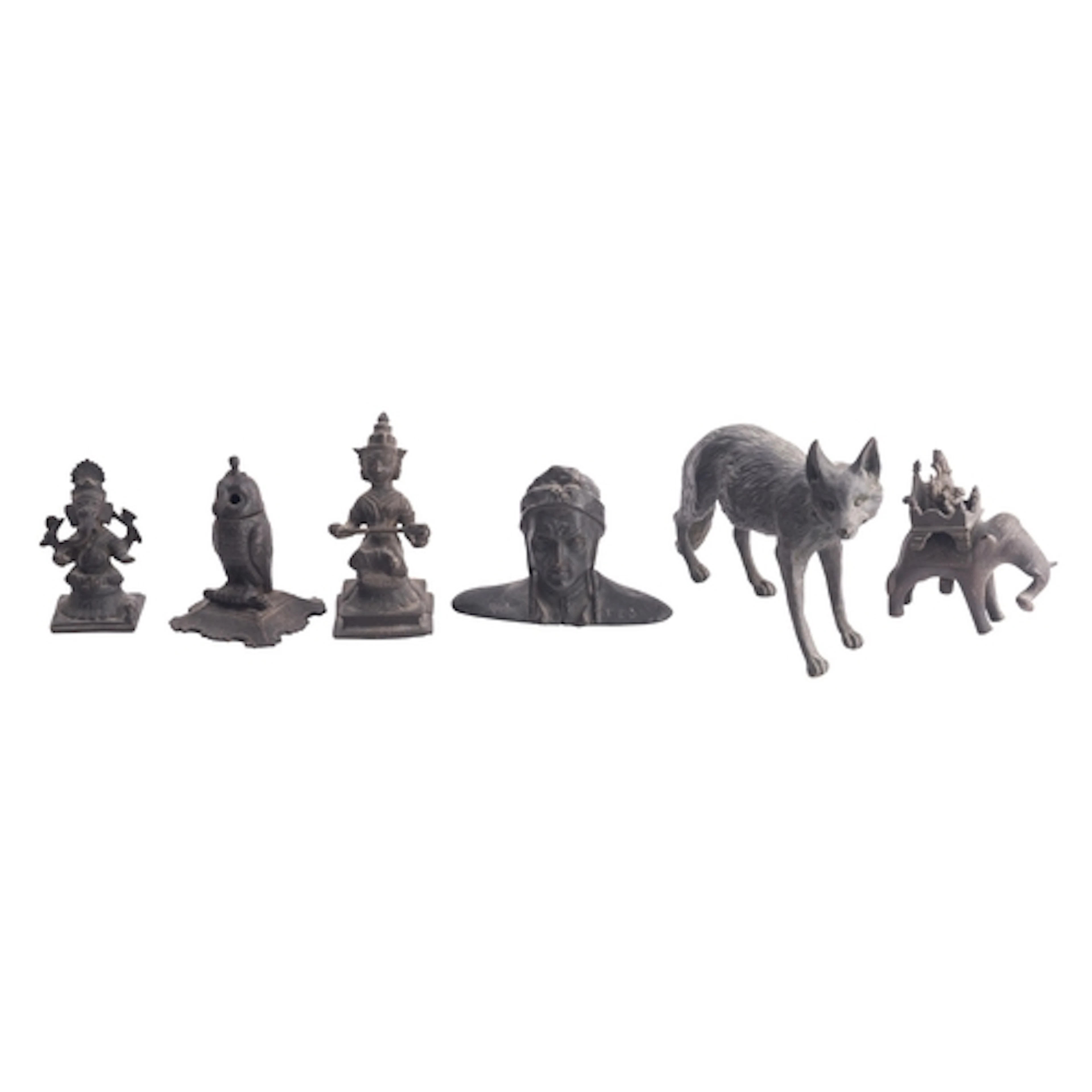 A group of six various metal models, late 19th /early 20th c...