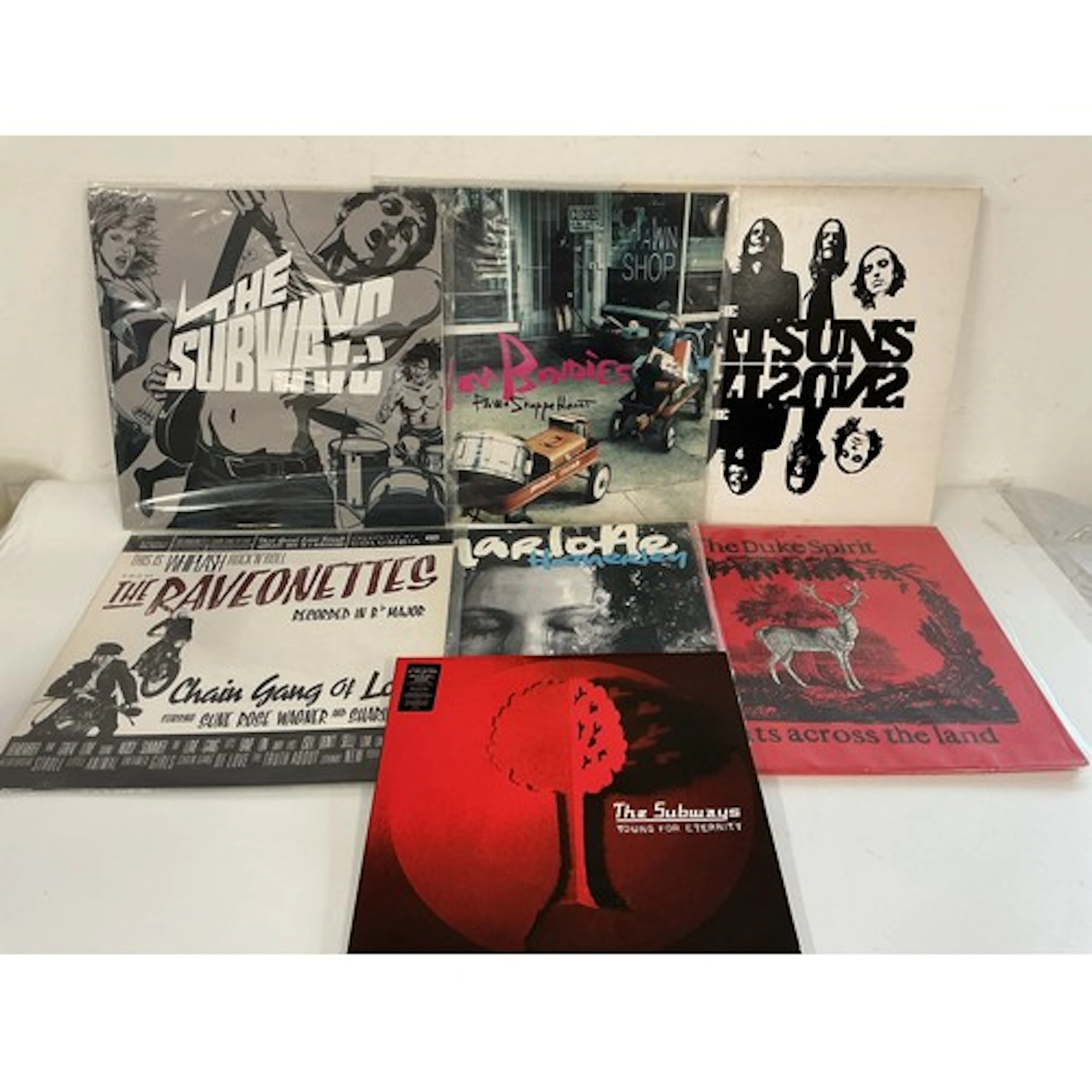Seven alt rock LPs by various artists including The Datsuns,...