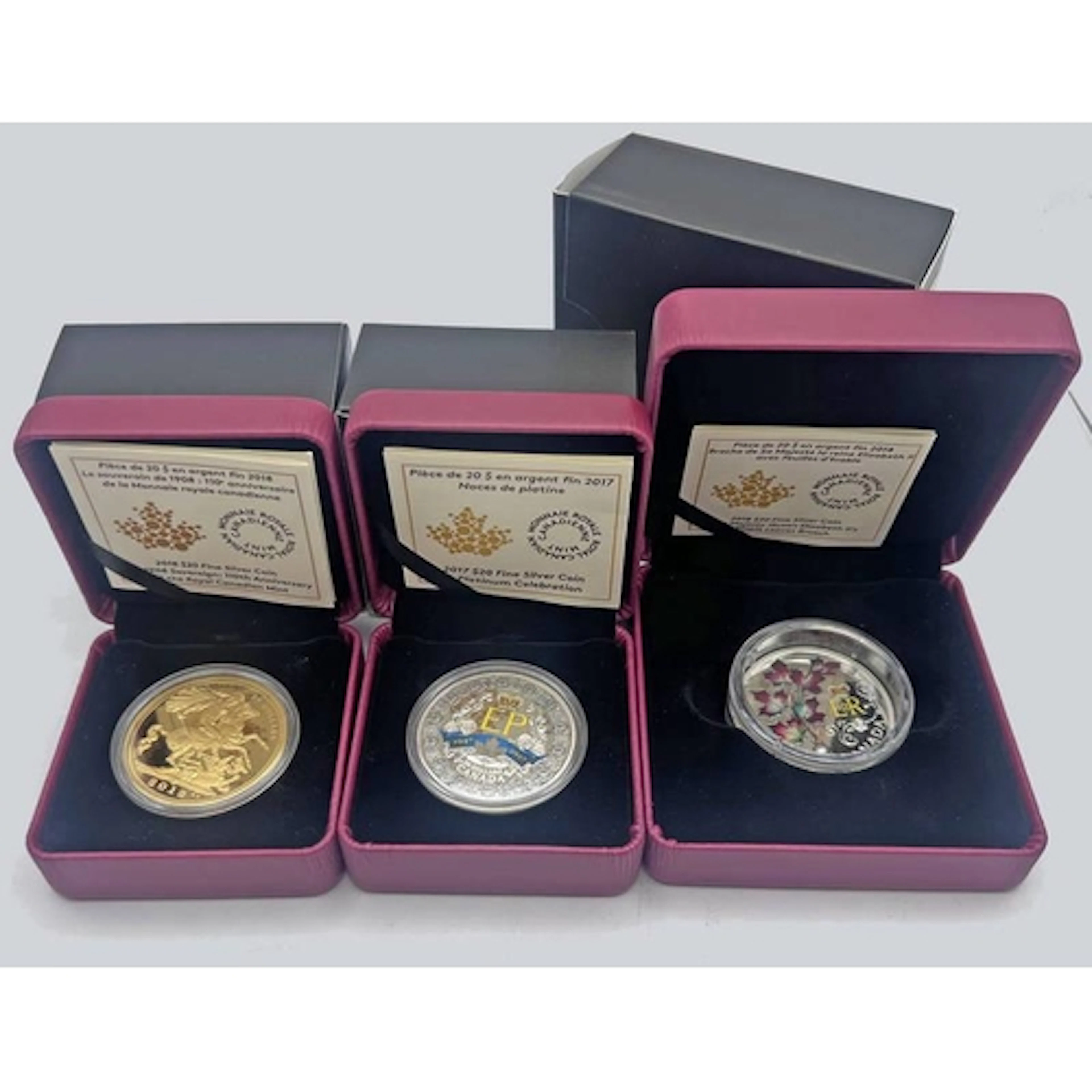 3 X CANADA SILVER PROOF COINS TO INCLUDE: 2017 $20 FINE COIN...