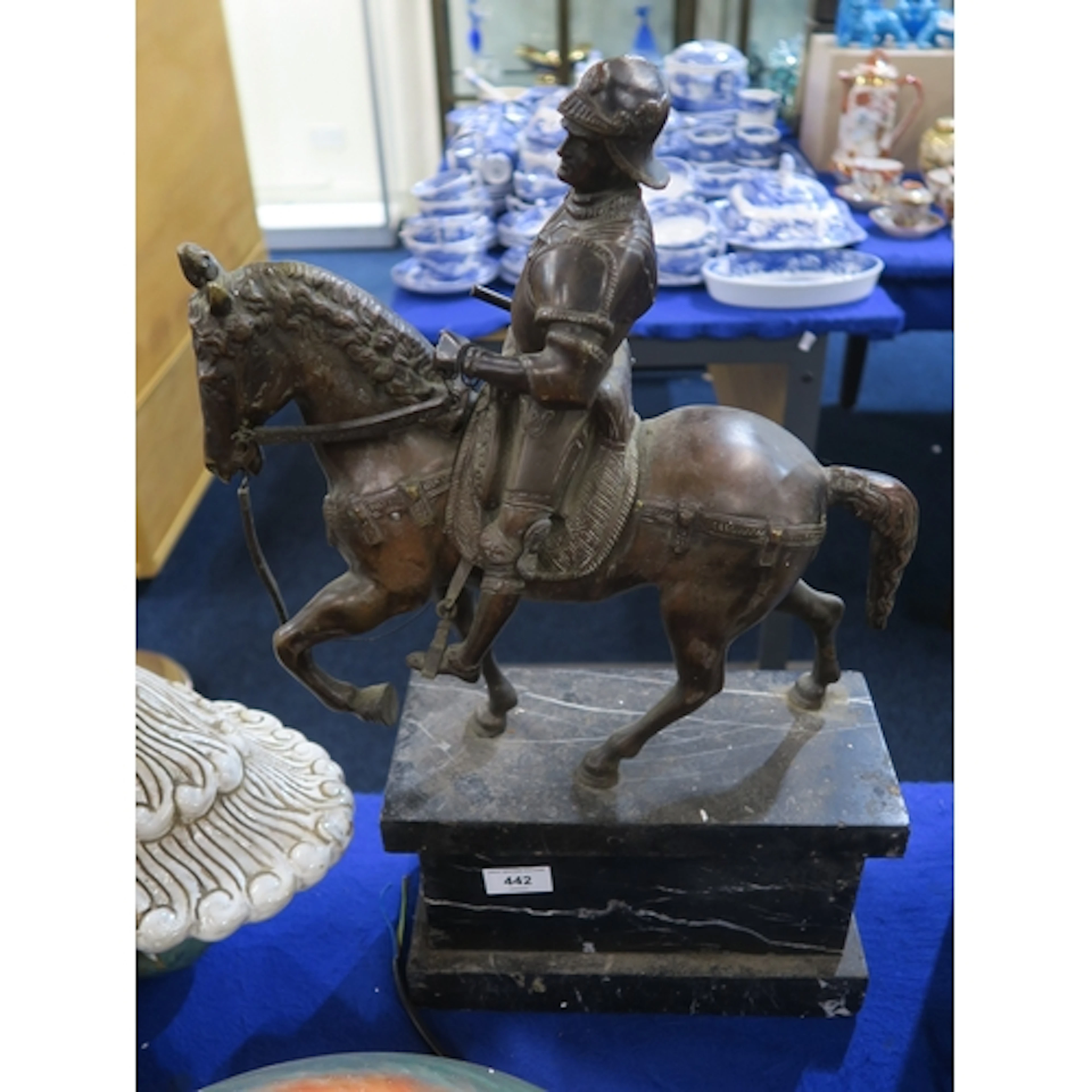 After Andrea del Verrocchio - A patinated bronze statue of B...