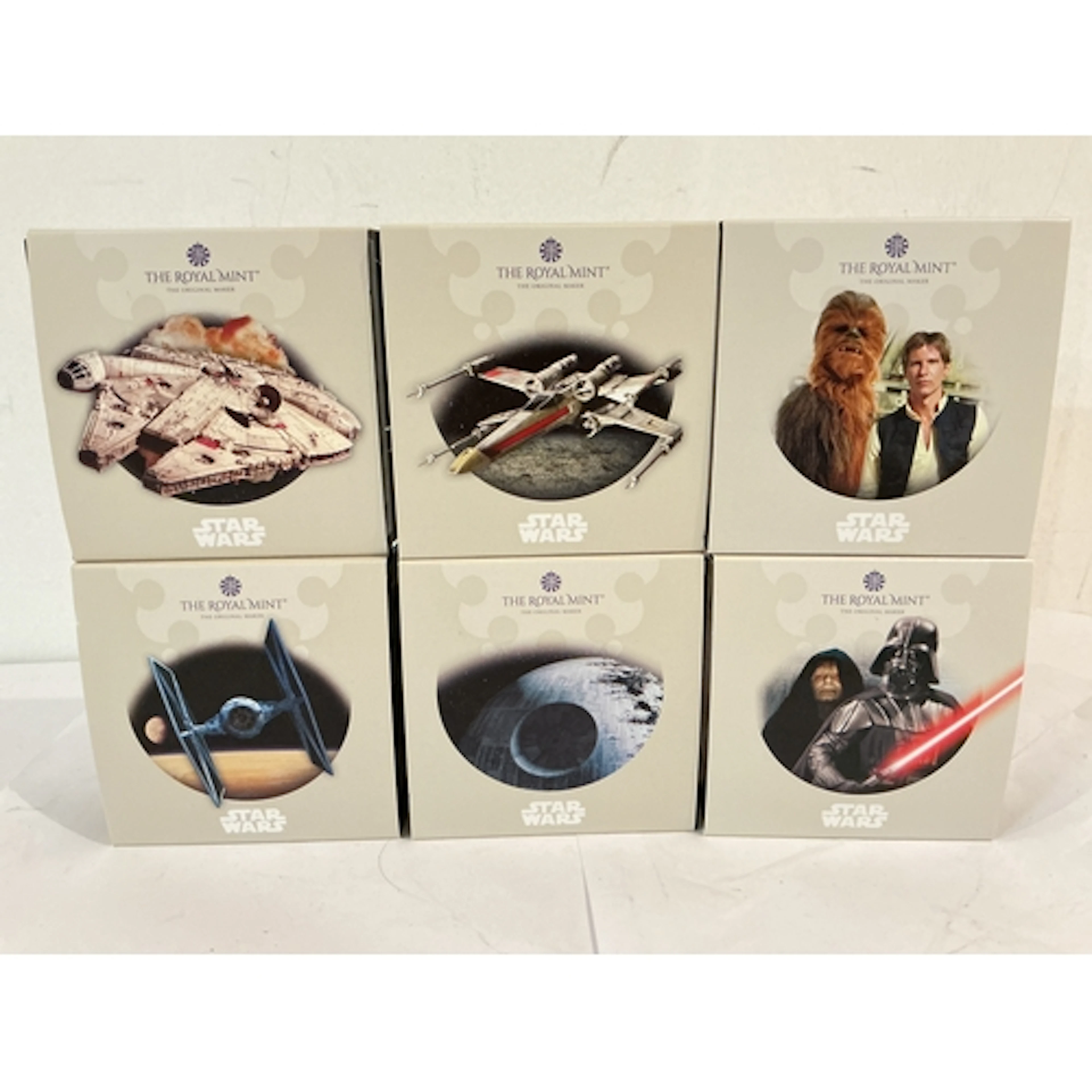 A Collection of Boxed Royal Mint Star Wars 8.00g 50p Silver ...