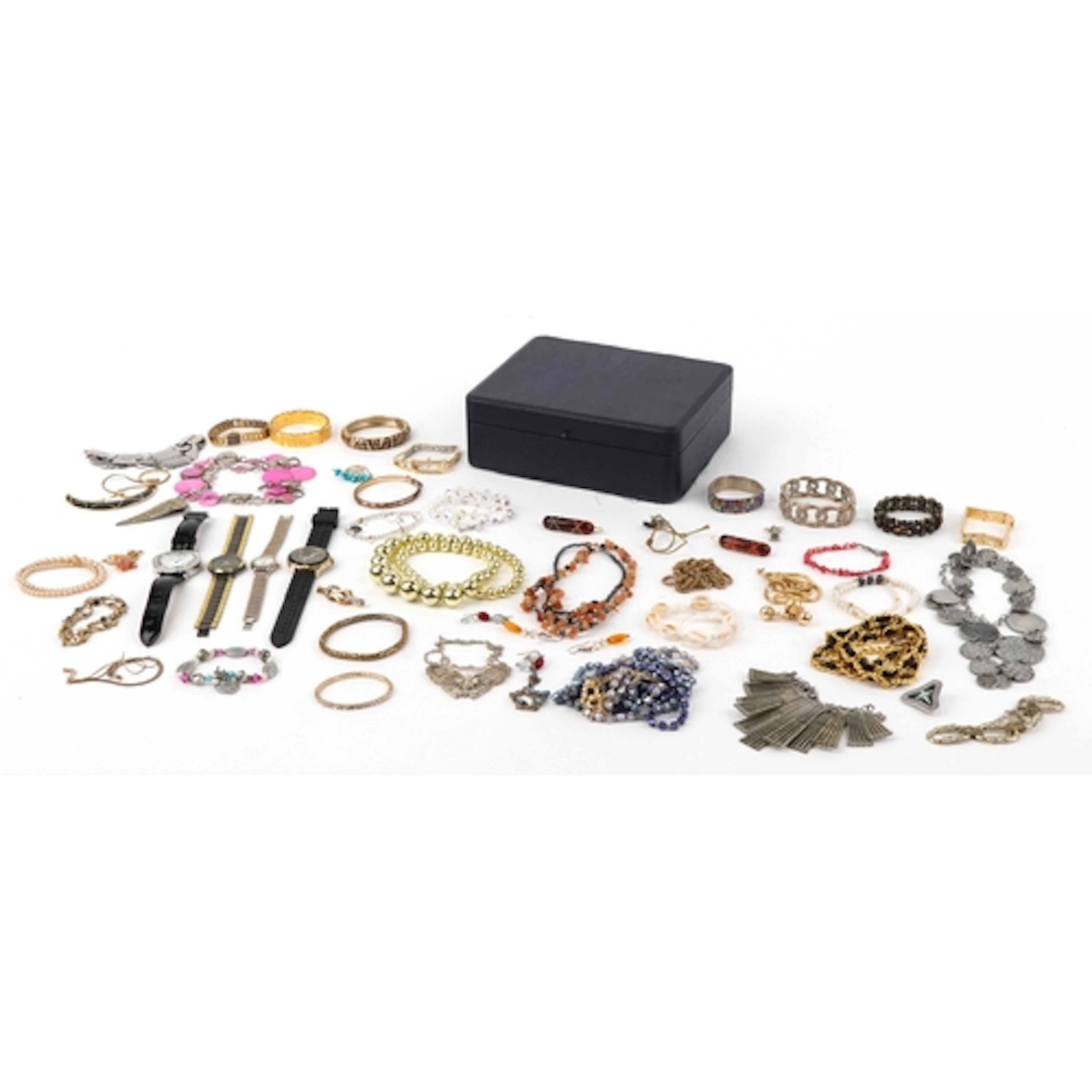 Vintage and later jewellery and wristwatches including Art D...