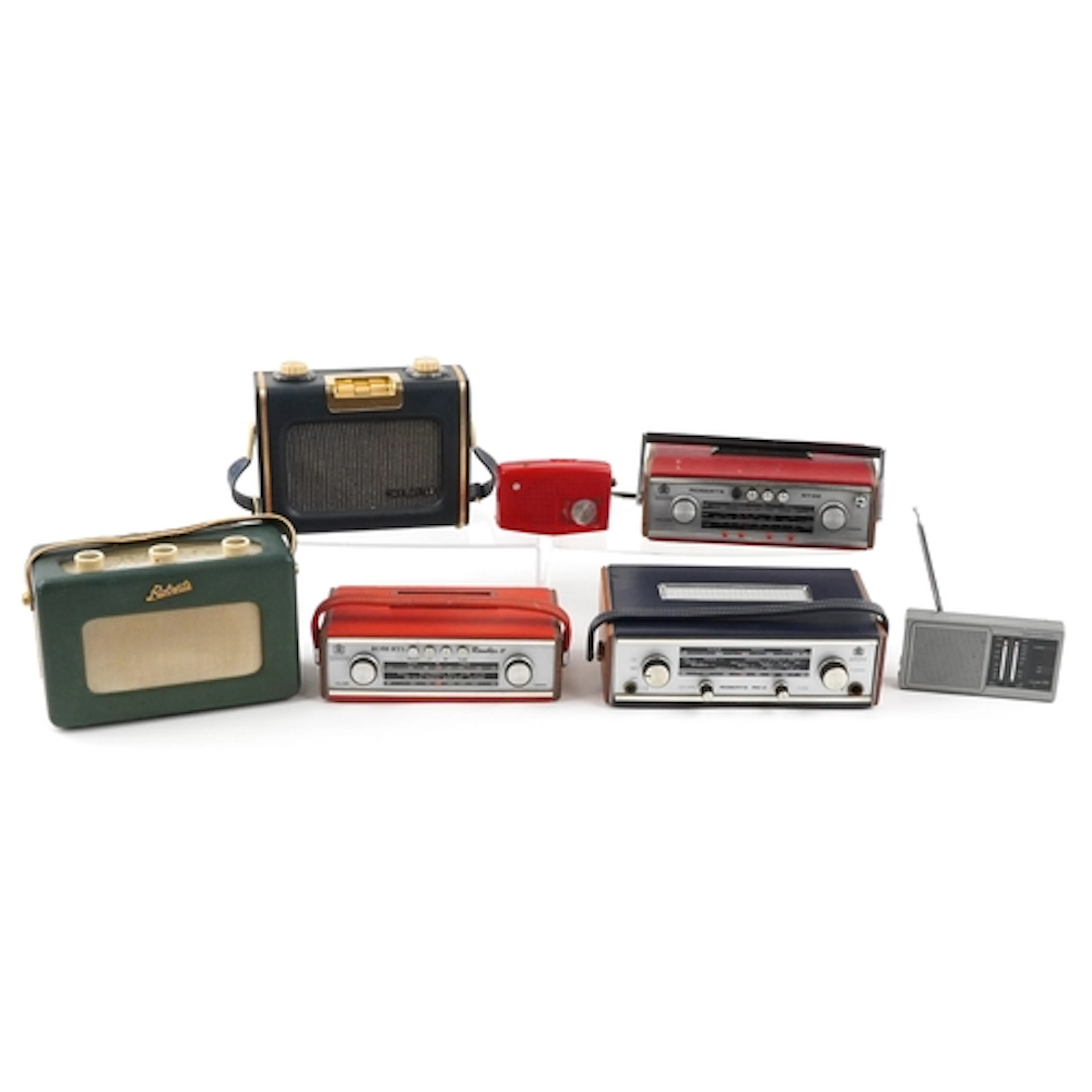 Collection of seven vintage transistor radios comprising fou...