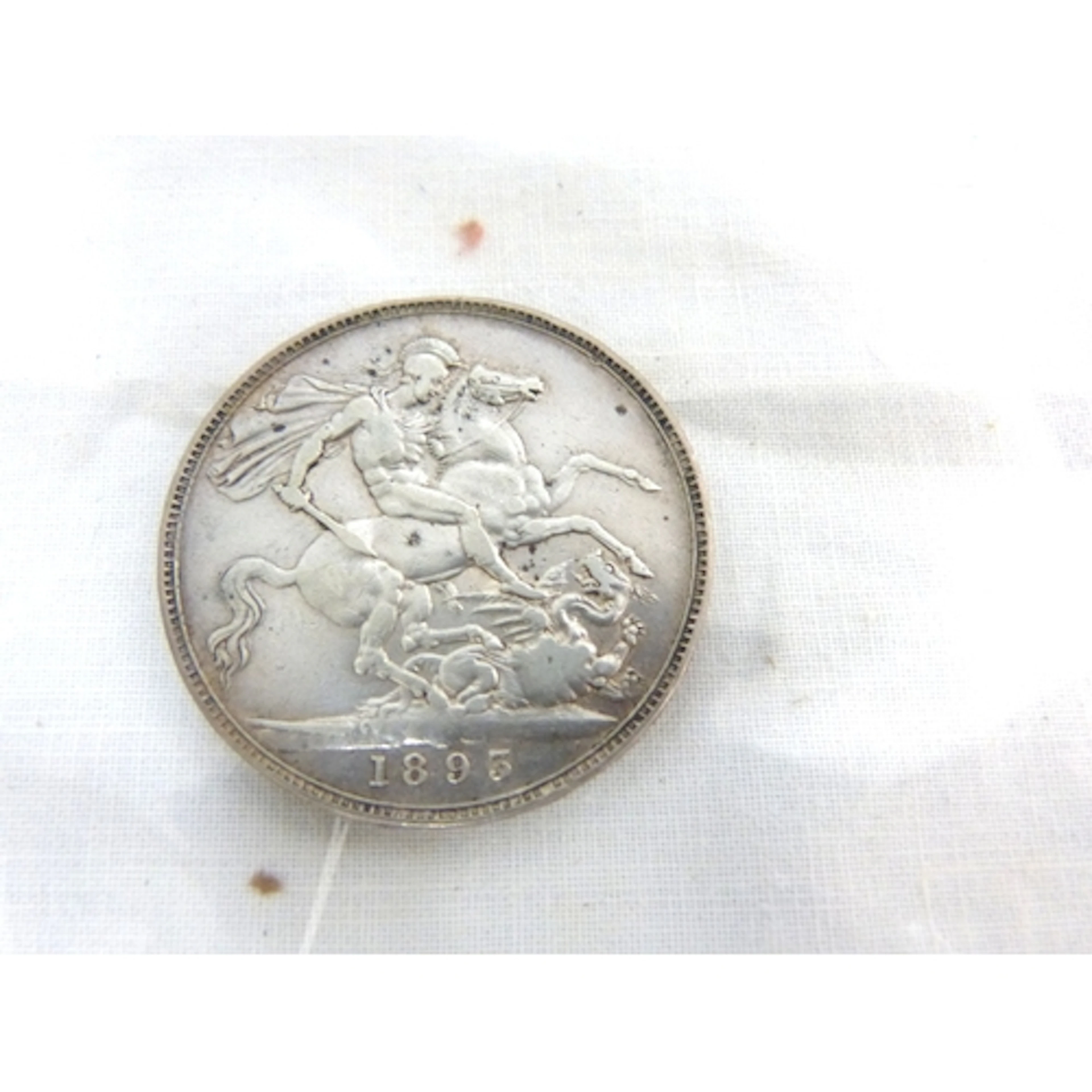 1895 silver Victorian Crown.