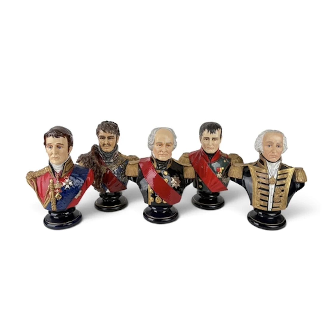 FIVE MICHAEL SUTTY PORCELAIN BUSTS - NAPOLEON BONAPATE 1815 ...