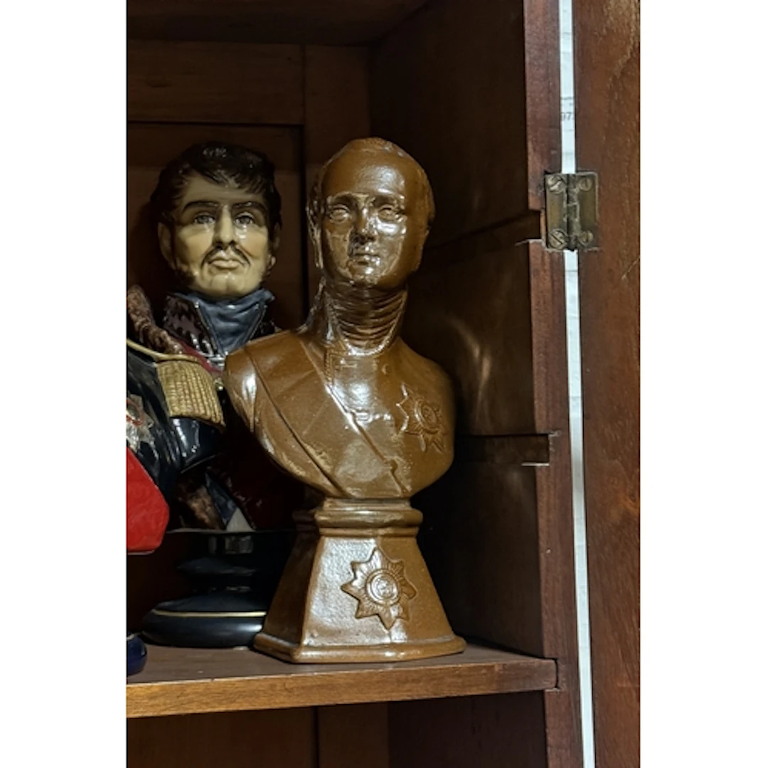 AN ENGLISH SALT-GLAZE STONEWARE BUST OF ALEXANDER I, EMPEROR...