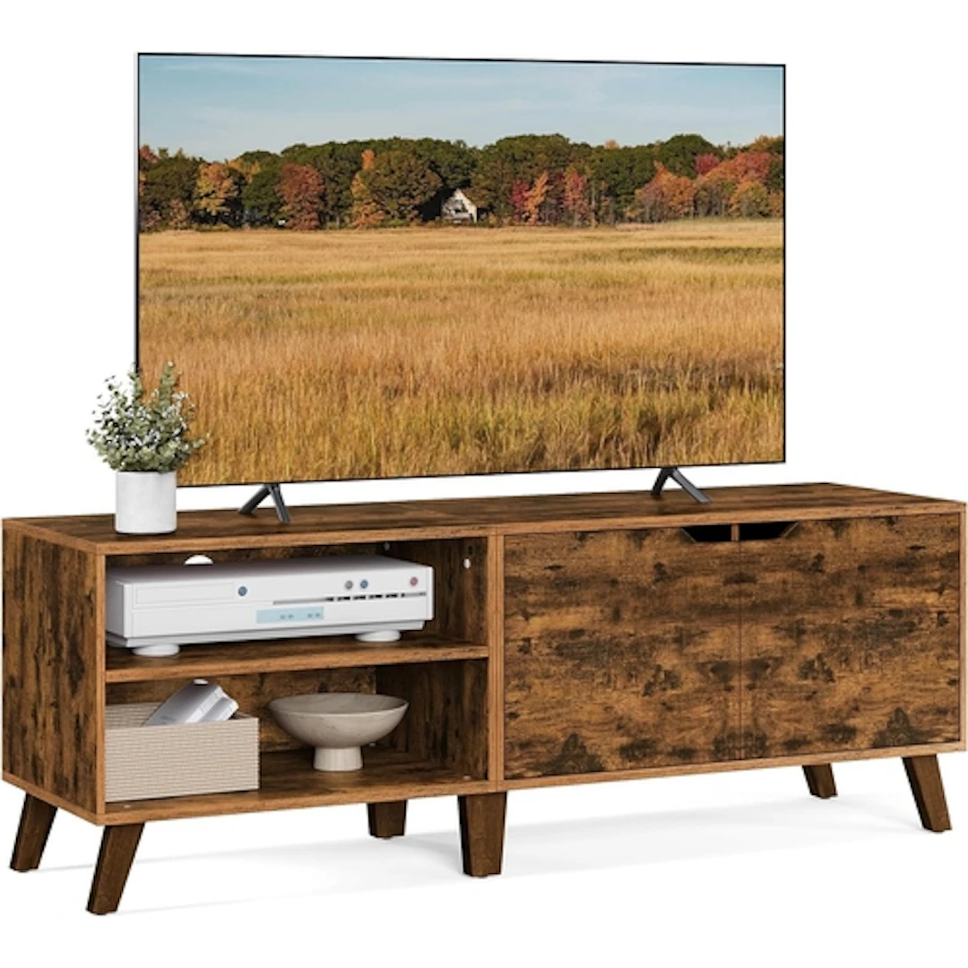 SONGMICS VASAGLE TV STAND WITH 2 DOORS TV Stand with Adjusta...