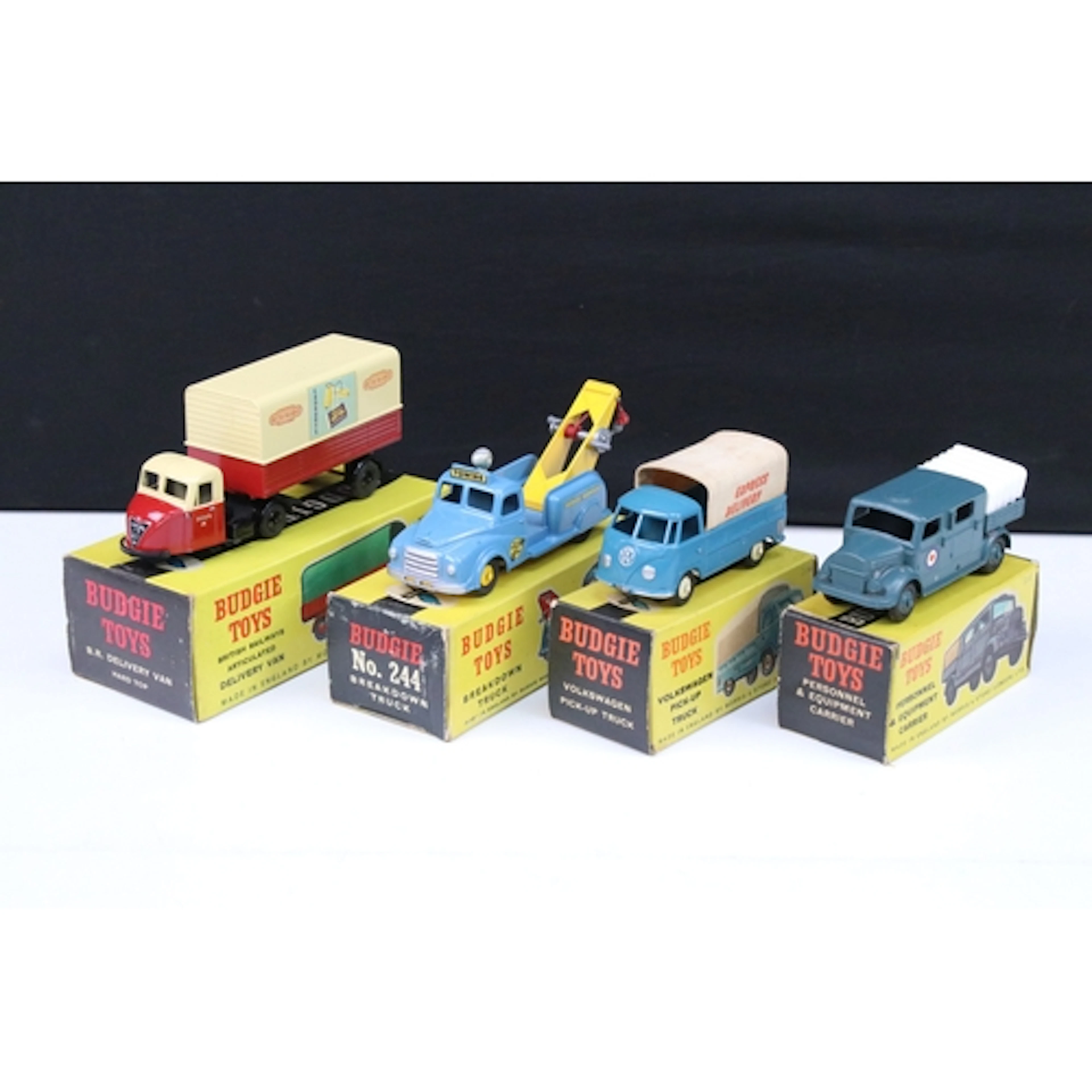 Four boxed Budgie diecast models to include 244 Breakdown Tr...