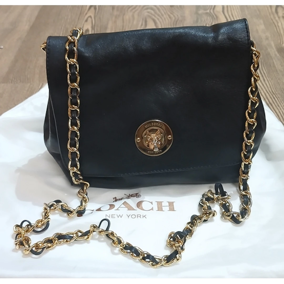 MULBERRY, black fox lock shoulder bag with strap, associated...