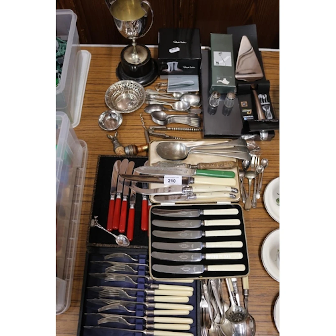 Flatware to include fish knives and forks, spoon, butter kni...