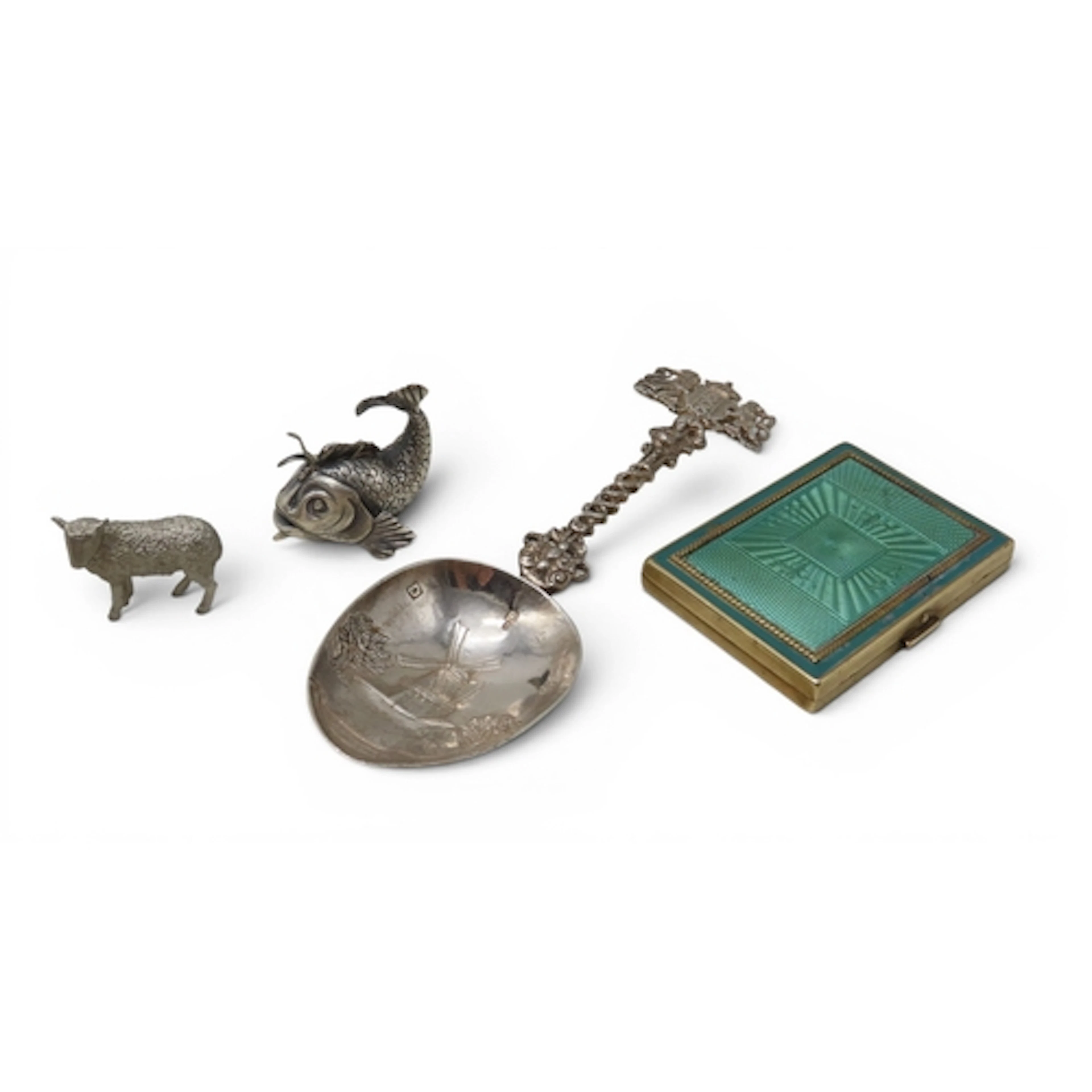 An Italian silver model of a fish, by Gianmario Buccell...