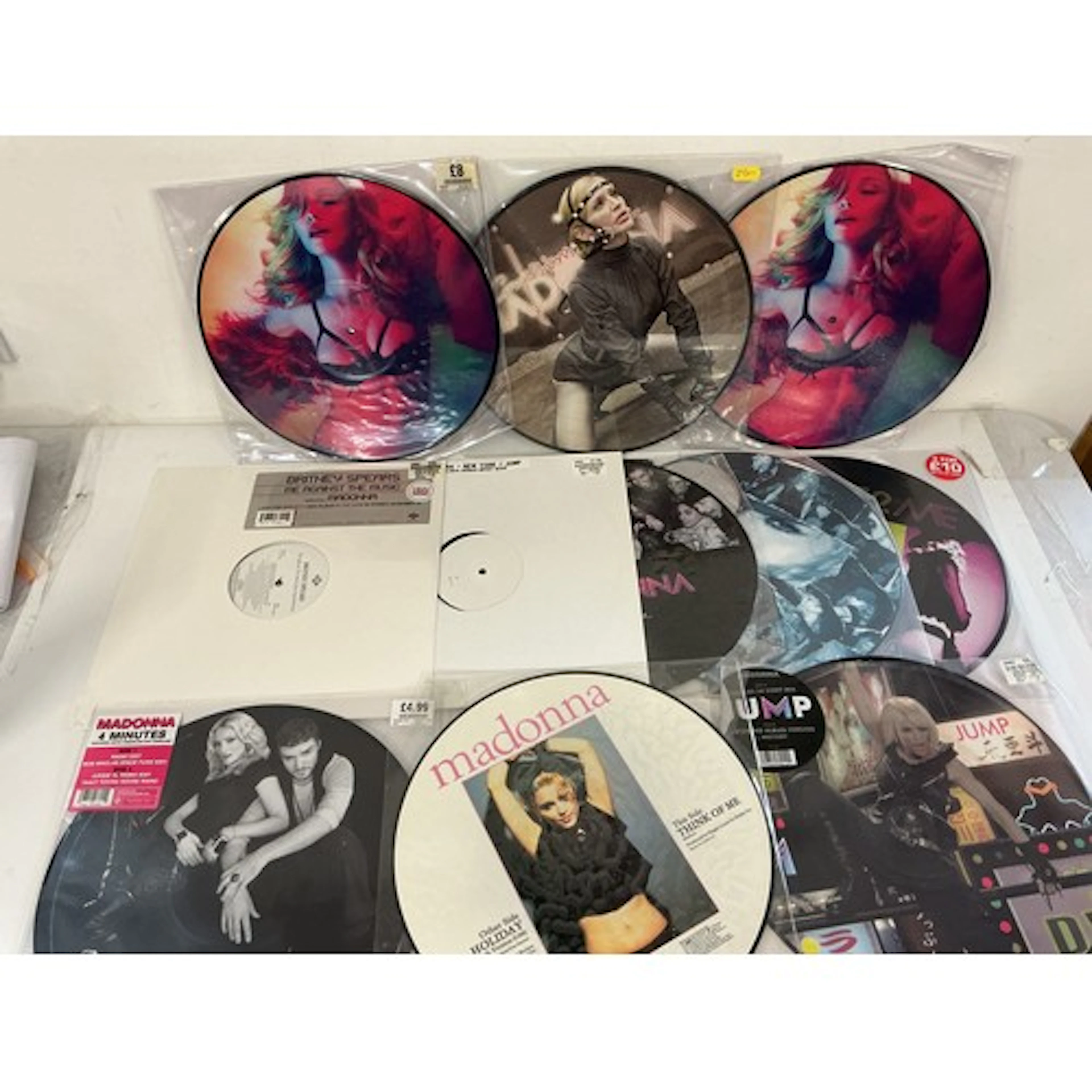 Eleven Madonna 12” singles comprising mainly picture discs, ...
