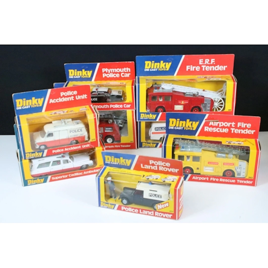 Eight boxed Dinky emergency services diecast models to inclu...