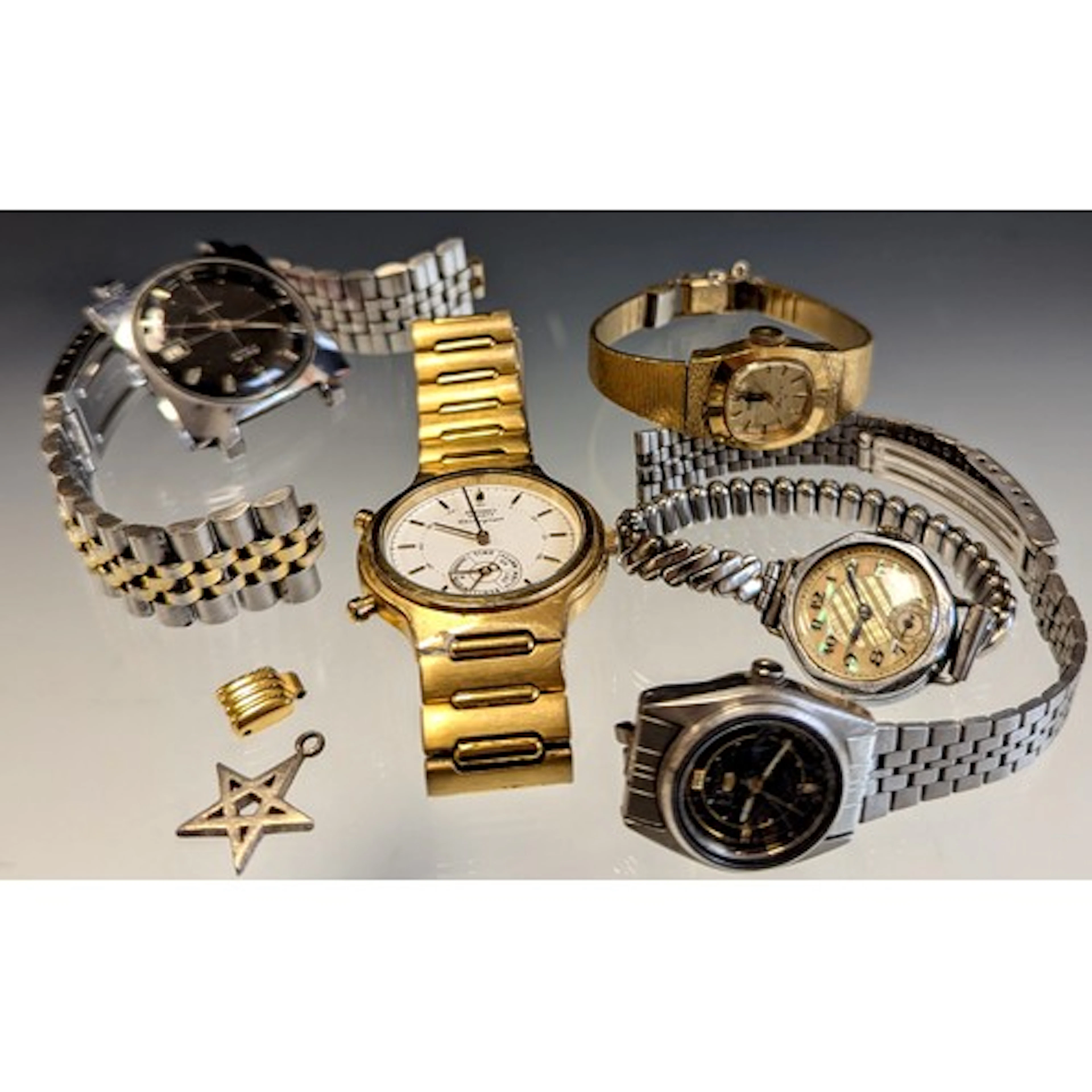 Watches - Seiko 5 automatic 4206-066117 jewel wristwatch, bl...