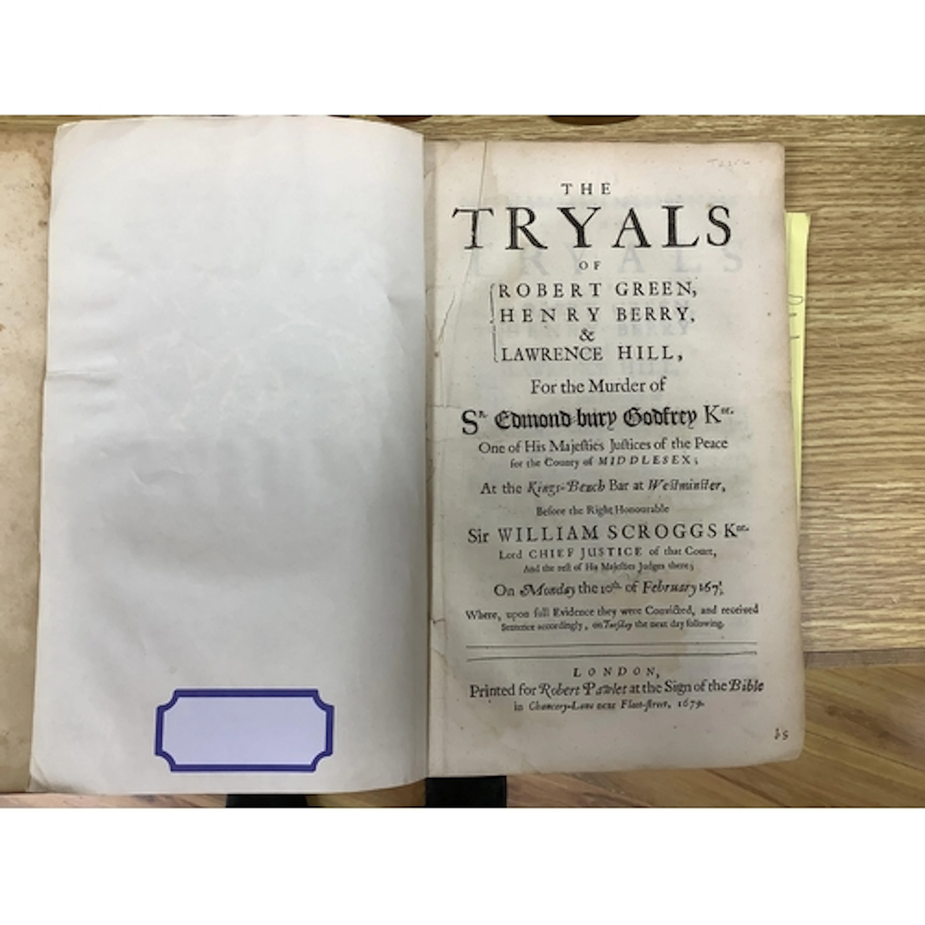 ° ° [The Popish Plot] The Tryals of Sir George Wakeman Barro...