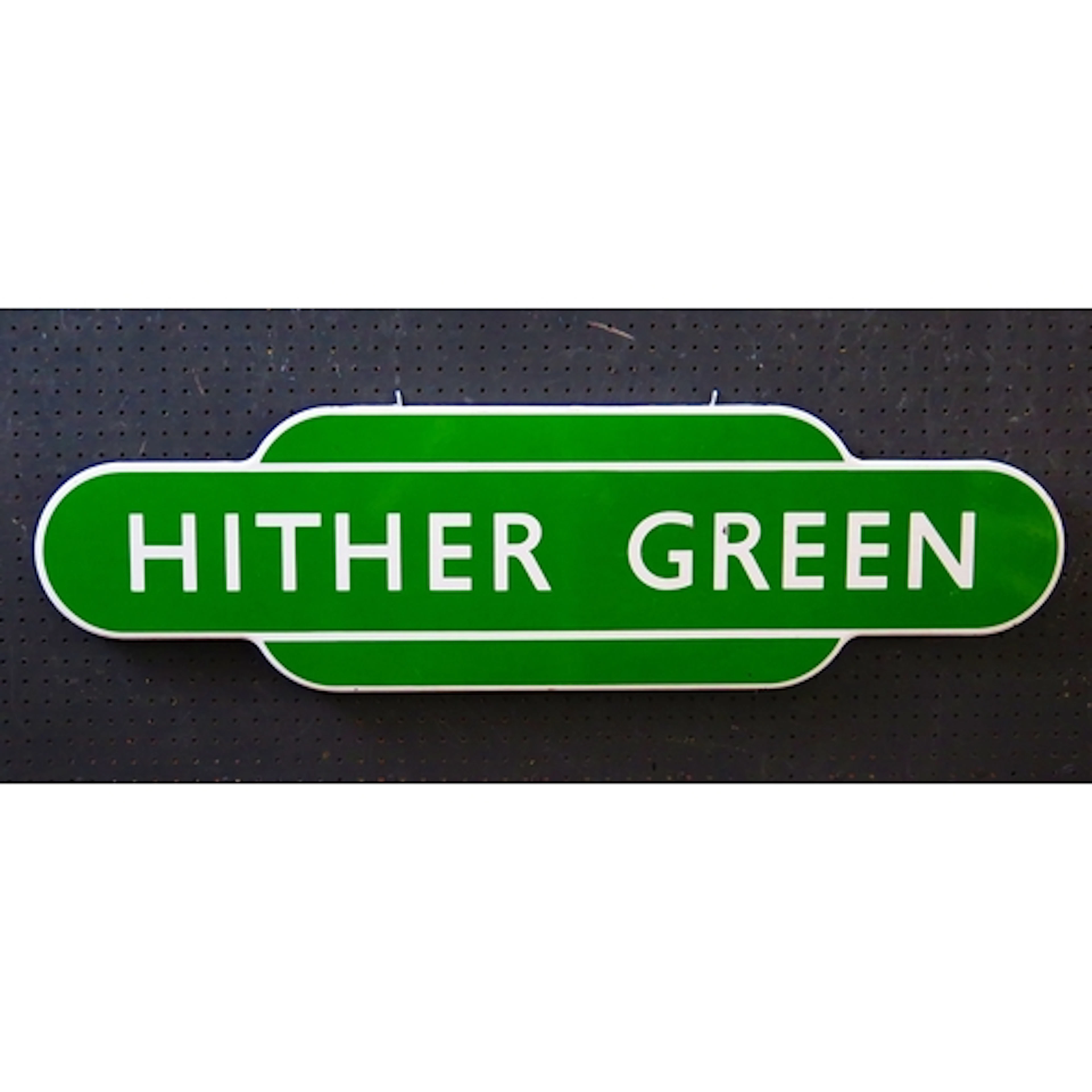"Hither Green" - a BR (S) station totem, 93cm x 26cm