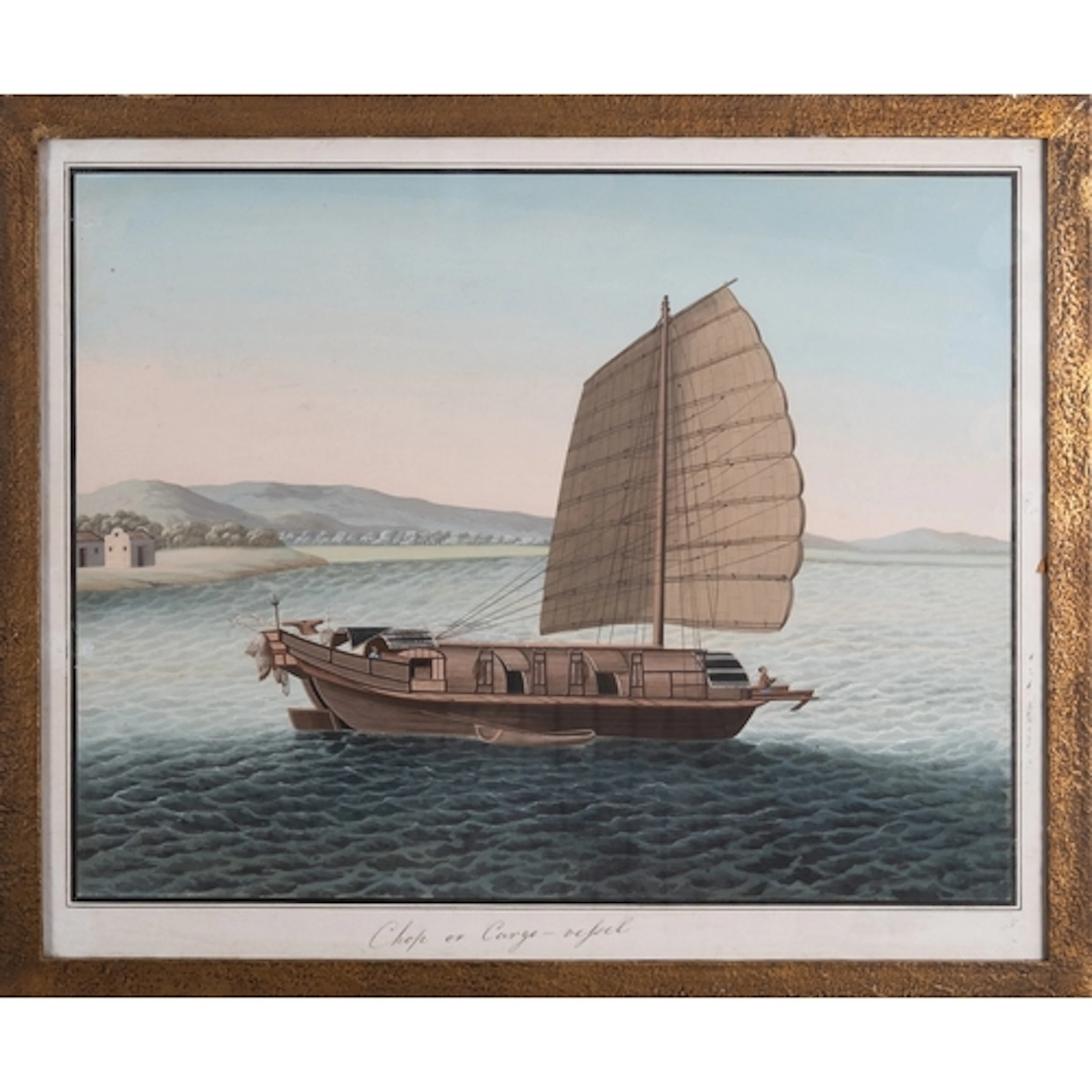 Chinese School 19th century titled 'Chop or Cargo vessel' in...