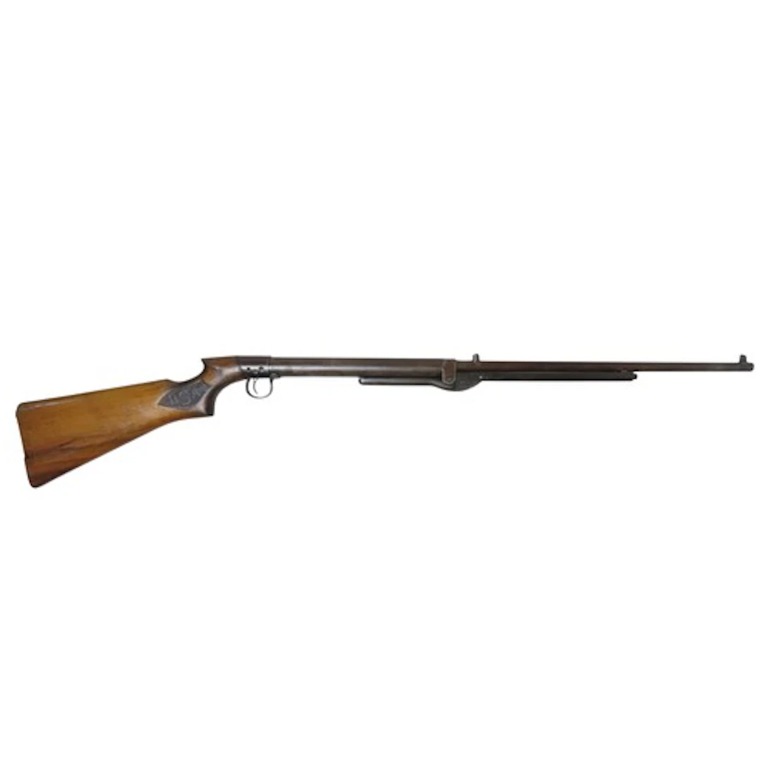 A BSA .22 AIR RIFLE with under-lever action, dovetailed fore...