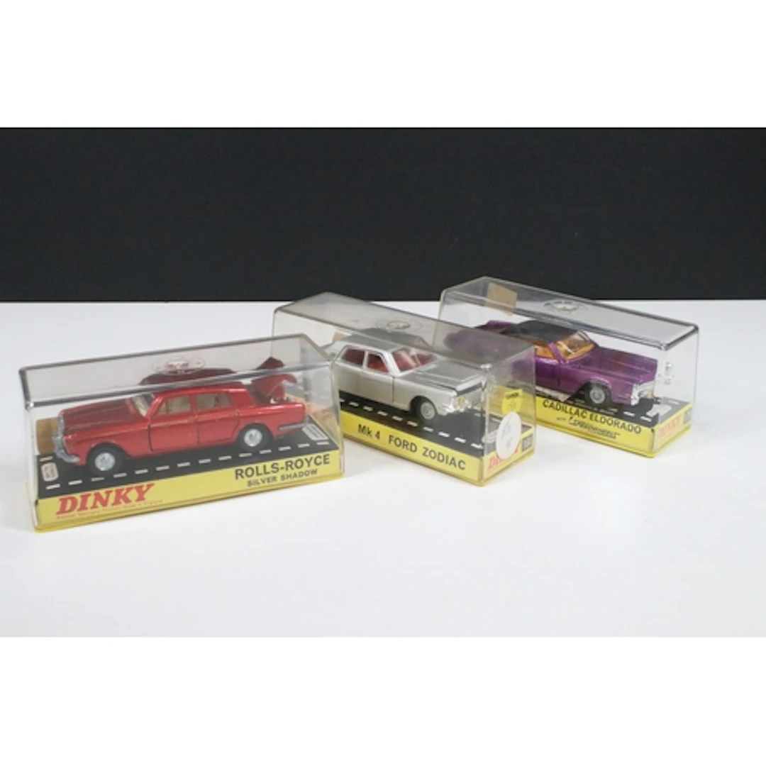 Three cased Dinky diecast models to include 164 Mk 4 Ford Zo...