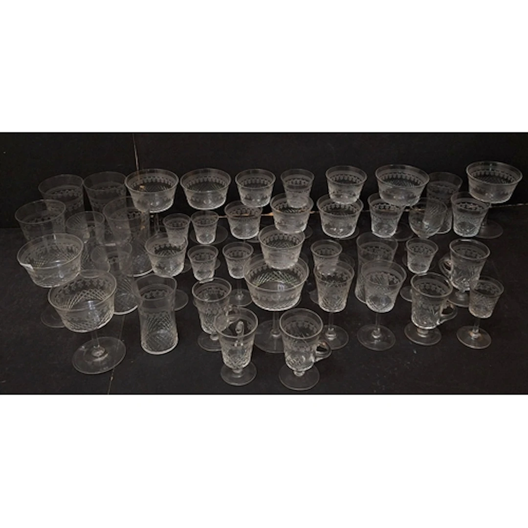 Mixed Vintage Drinking Glasses incl. small tumblers, champag...