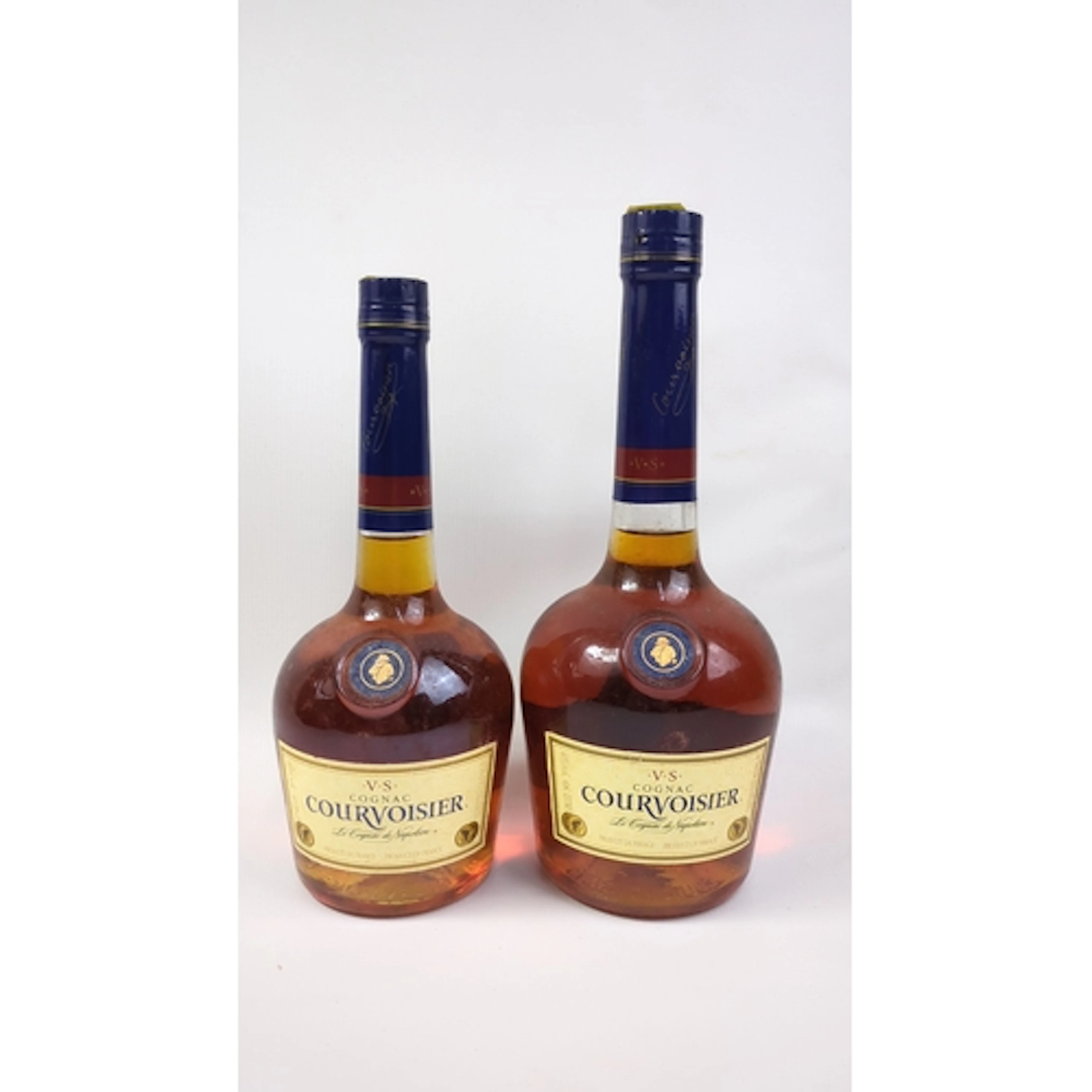 2 x bottles of Courvoisier V.S Cognac, (1 x 1L, 1 x 70 cl), ...
