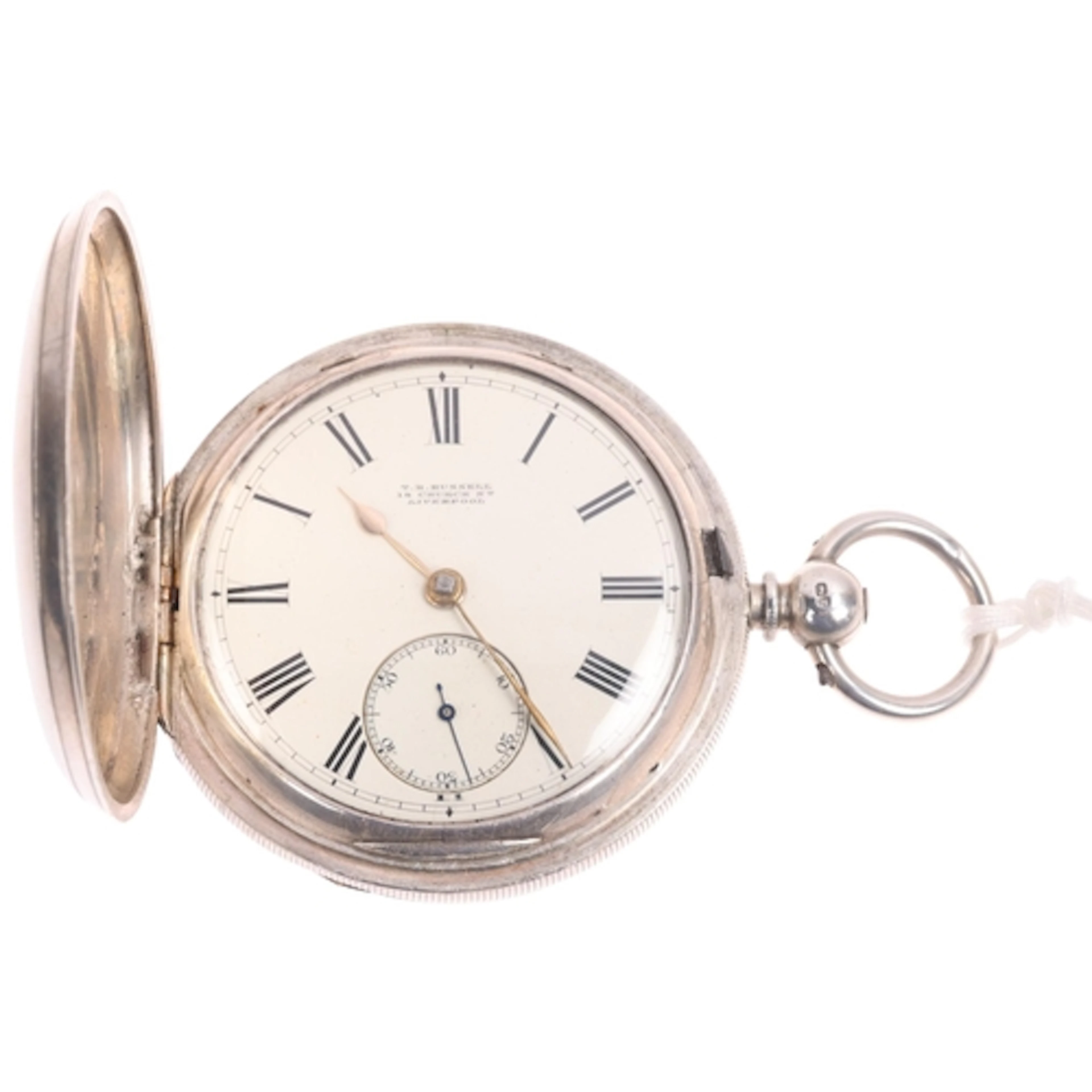 A 19th century silver full hunter key-wind pocket watch, T R...