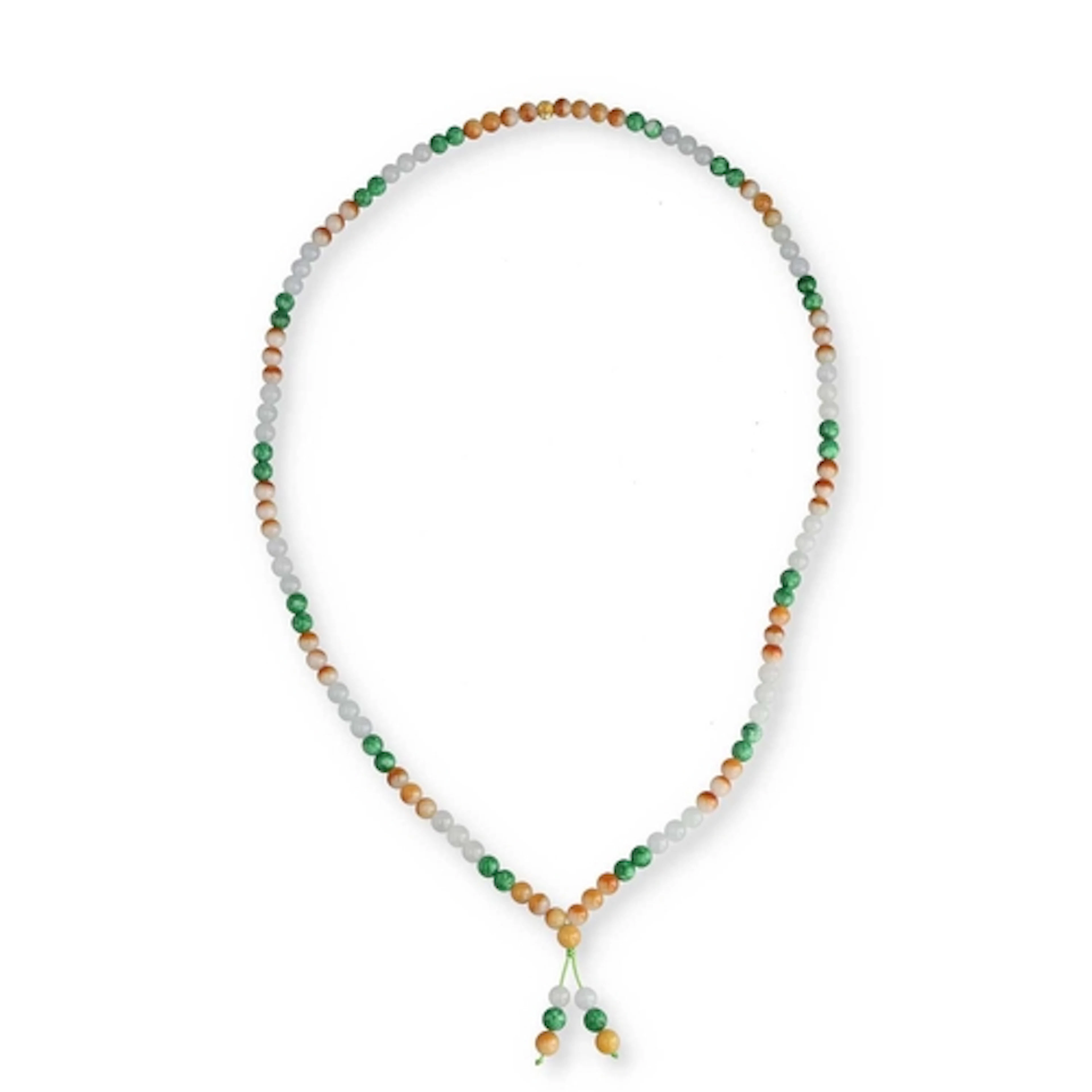 A CHINESE JADE NECKLACE 40cm W
