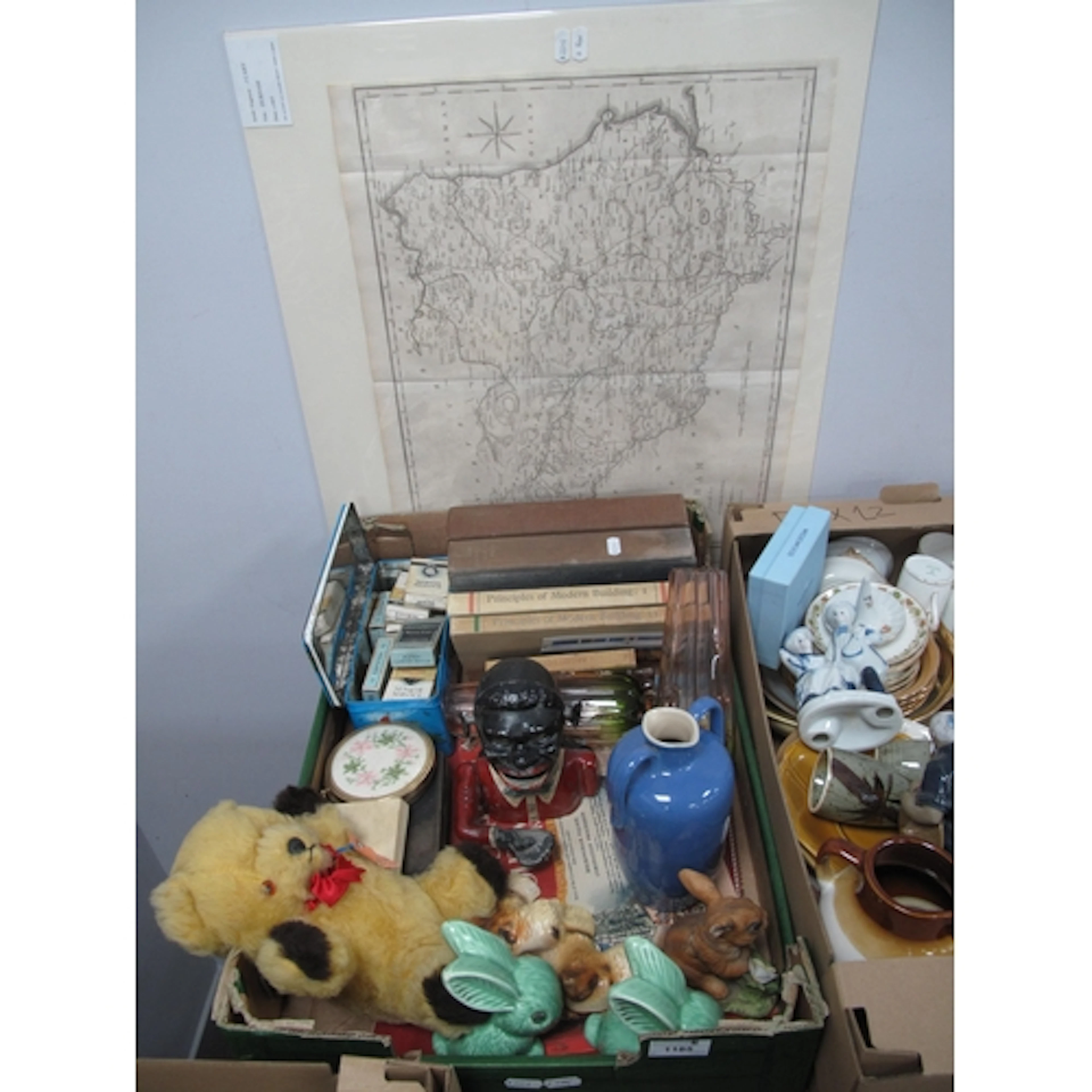 Collectables and books, including vintage painted Jolly cast...