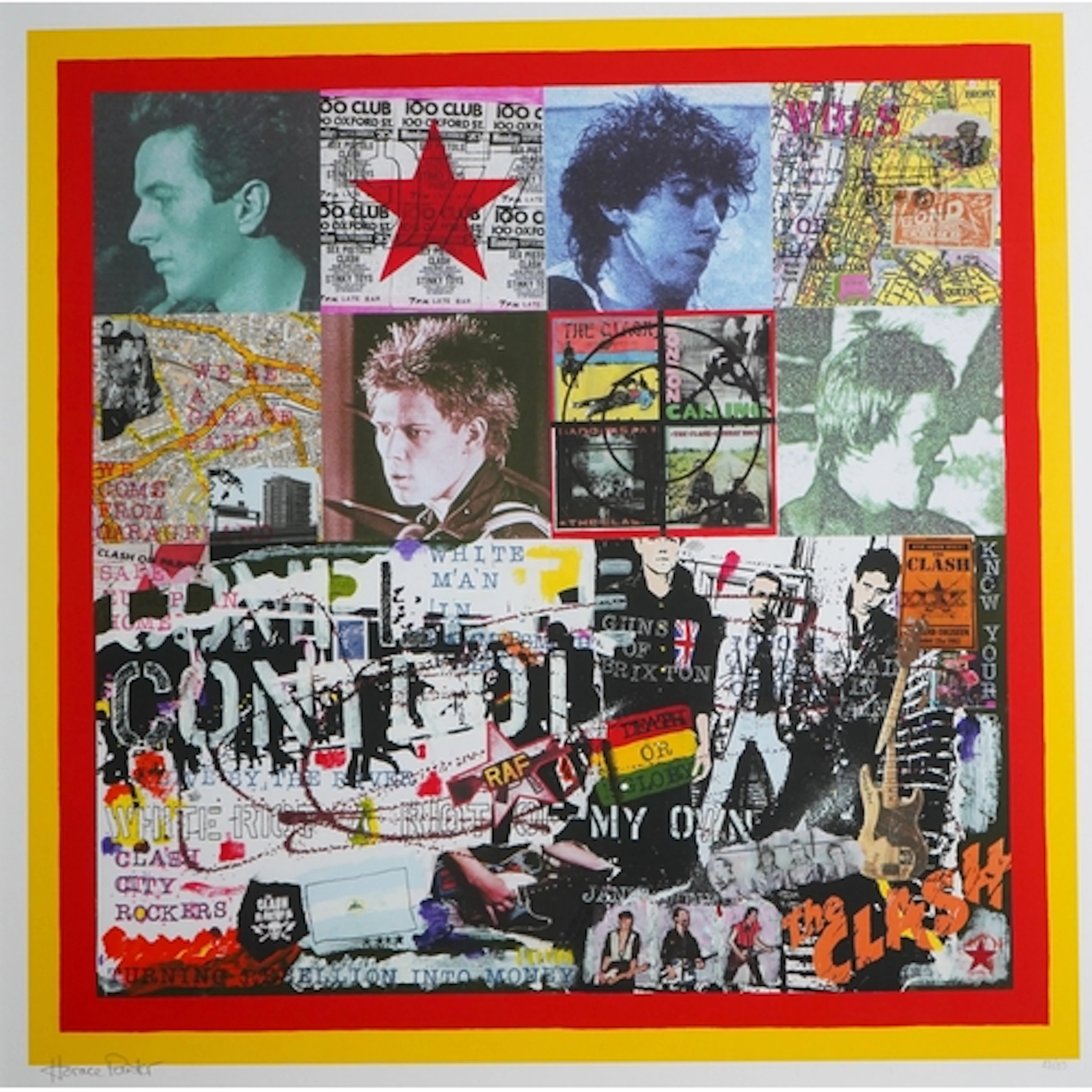 § Horace Panter (b 1953) 'The Clash' signed and numbered 23...