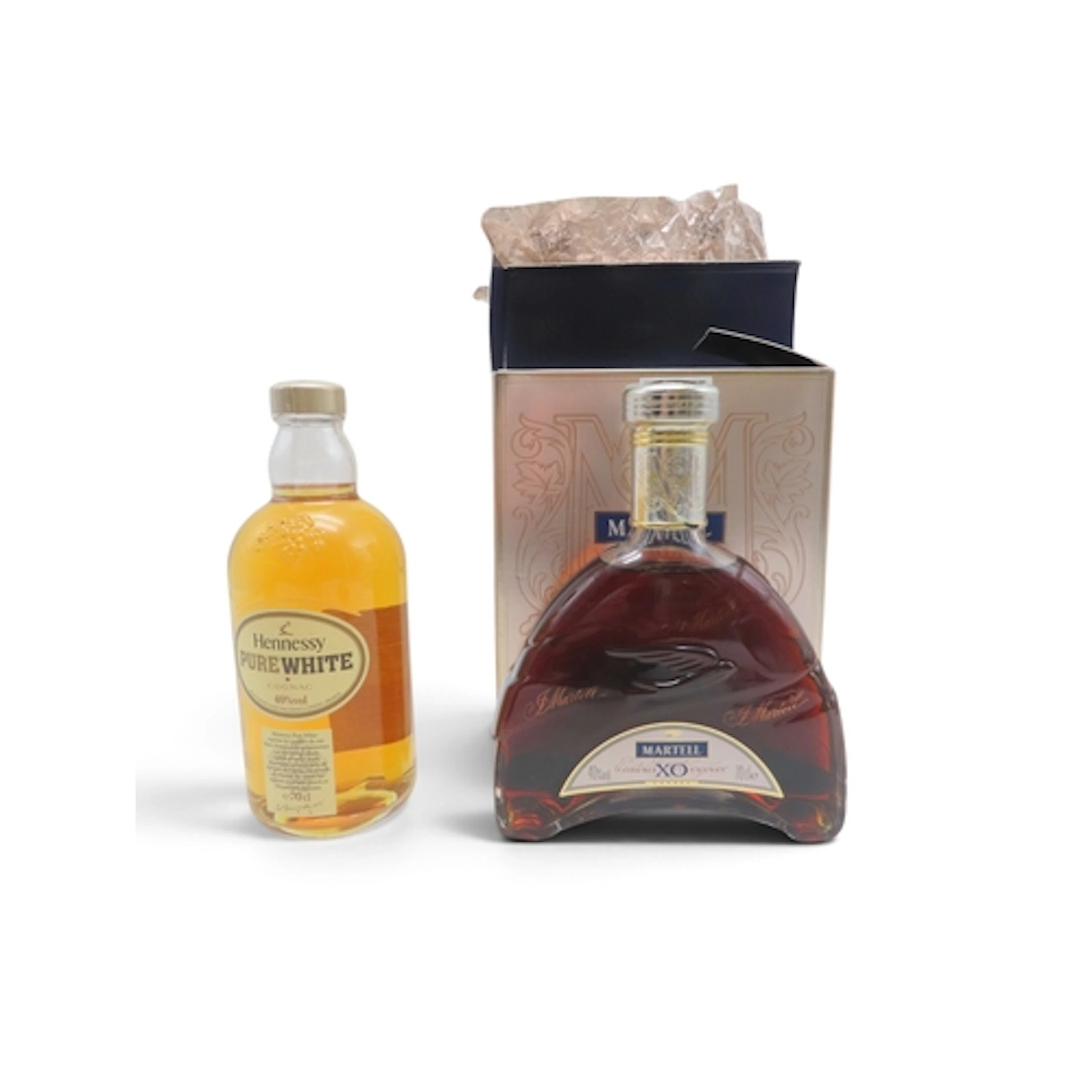 COGNAC AOC - Two bottles of Cognac to include MARTELL X...
