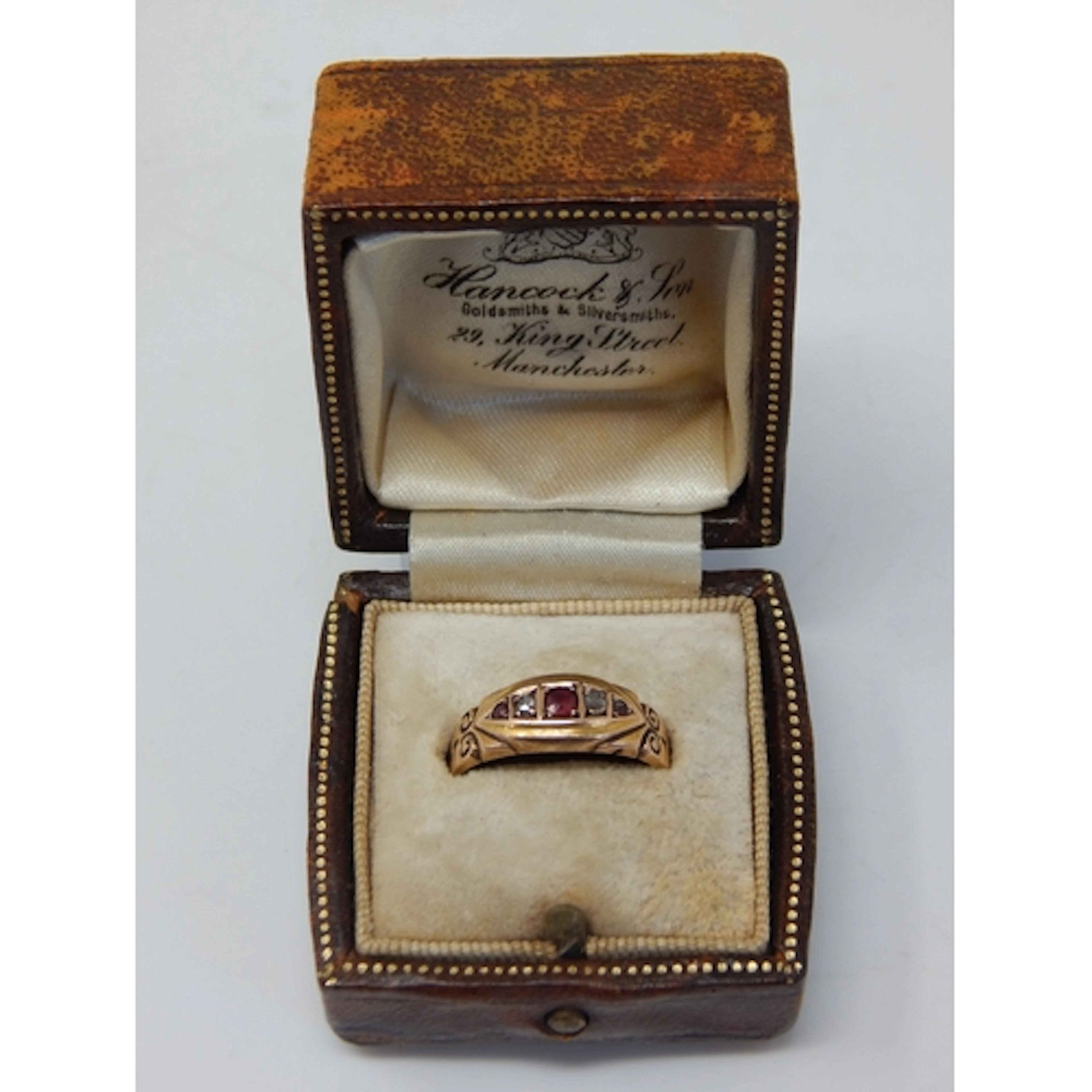 Victorian 15ct Gold Ruby & Diamond Ring Hallmarked Birmingha...