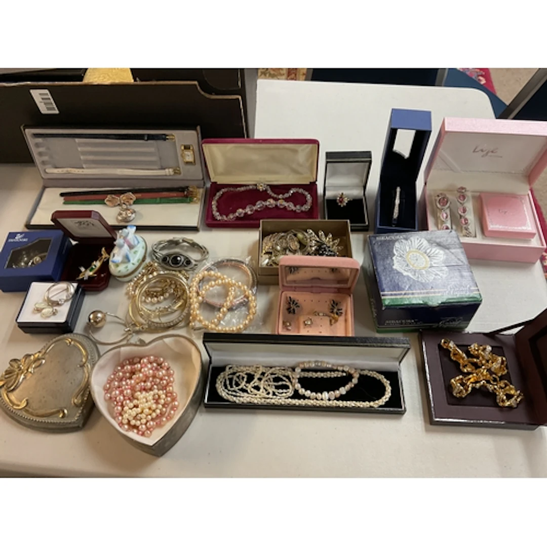 Large qty of dress jewellery to inc watch, Swarovski bracele...