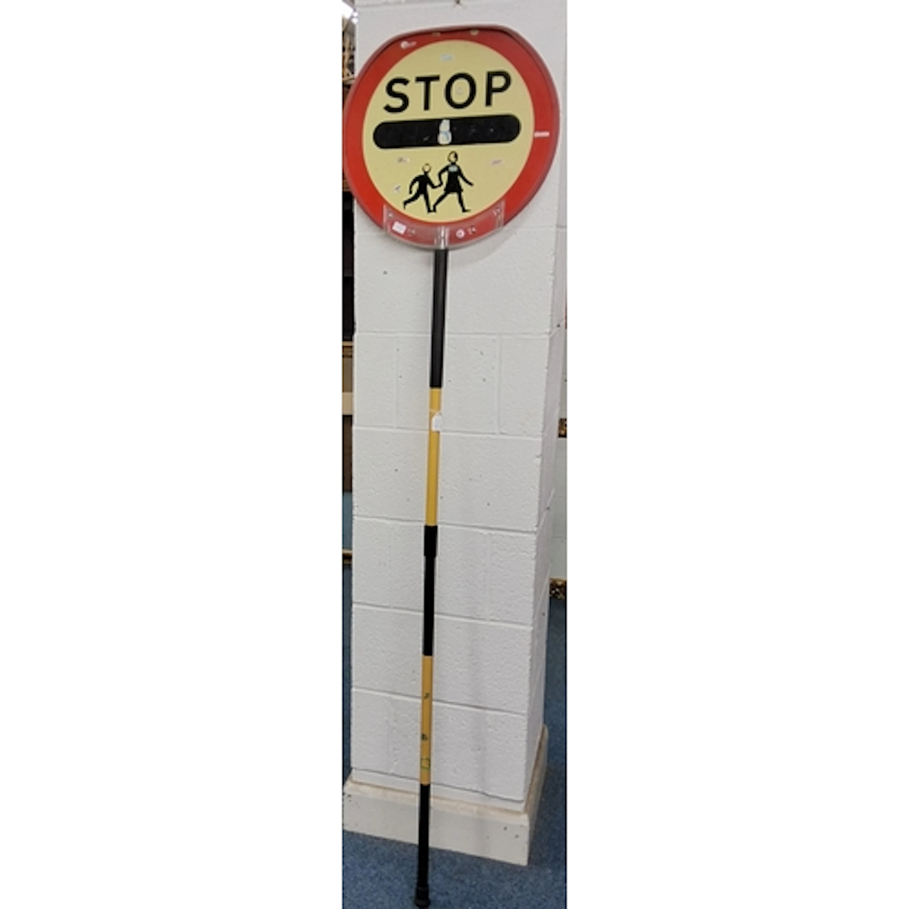 UK FOX WEAR SCHOOL CROSSING PATROL 'LOLLIPOP' SIGN, featurin...