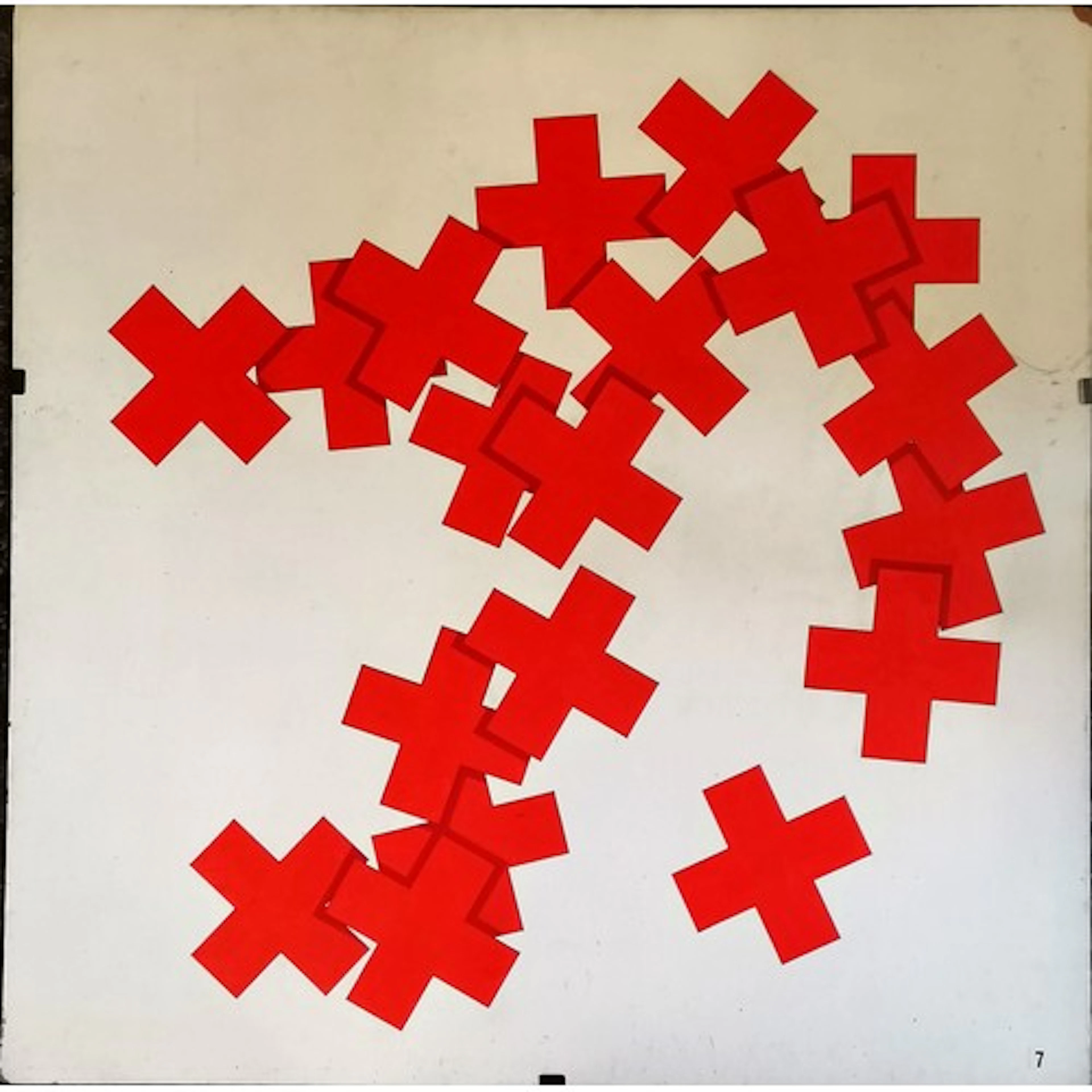Basil Goode 1978 abstract geometric acrylic painting on hard...