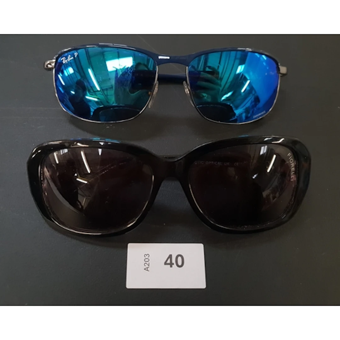 TWO PAIRS OF SUNGLASSES INC. FIORELLI F10819, RAY BAN RB 367...