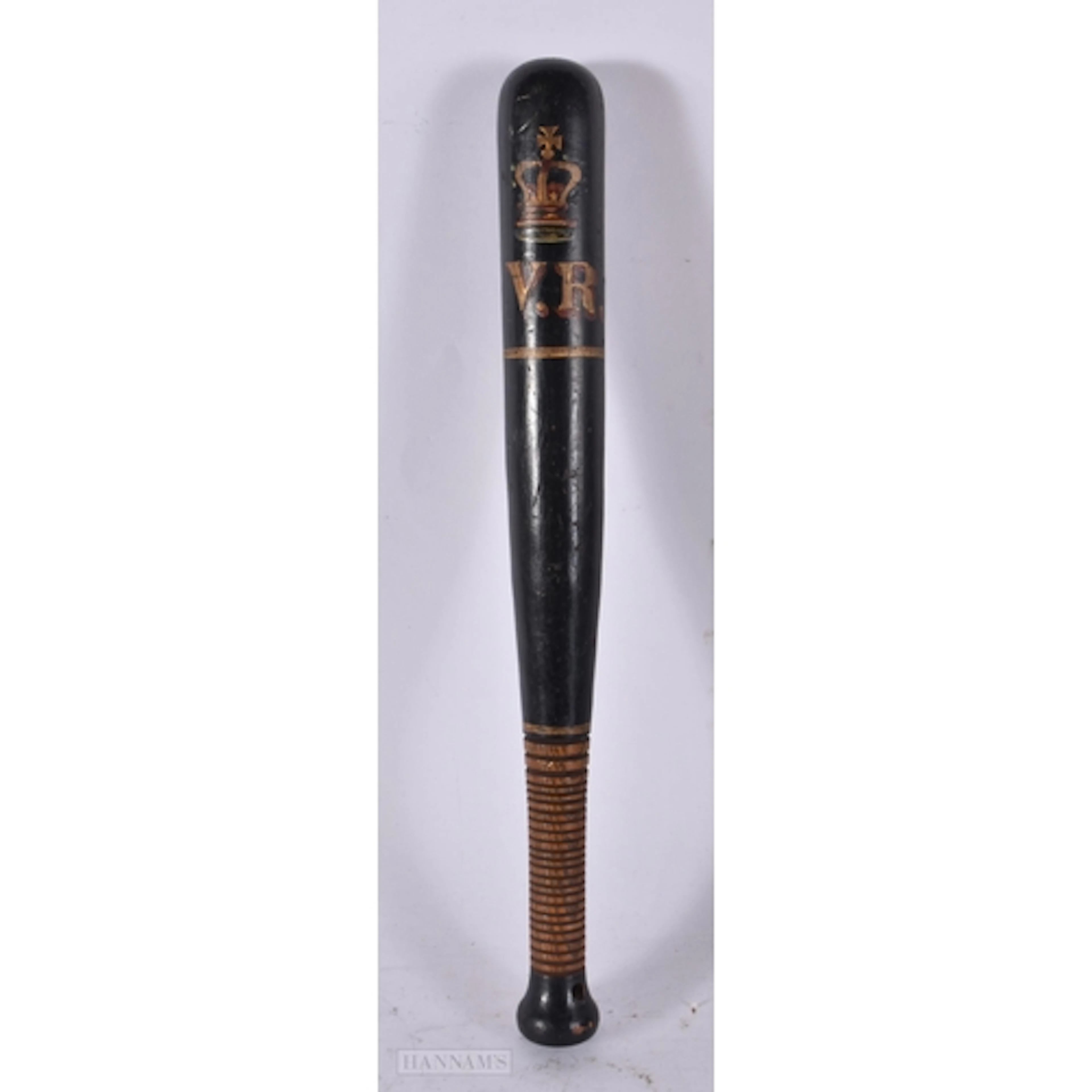 Antique Victorian Police Truncheon Hand Painted. 35 cm long.