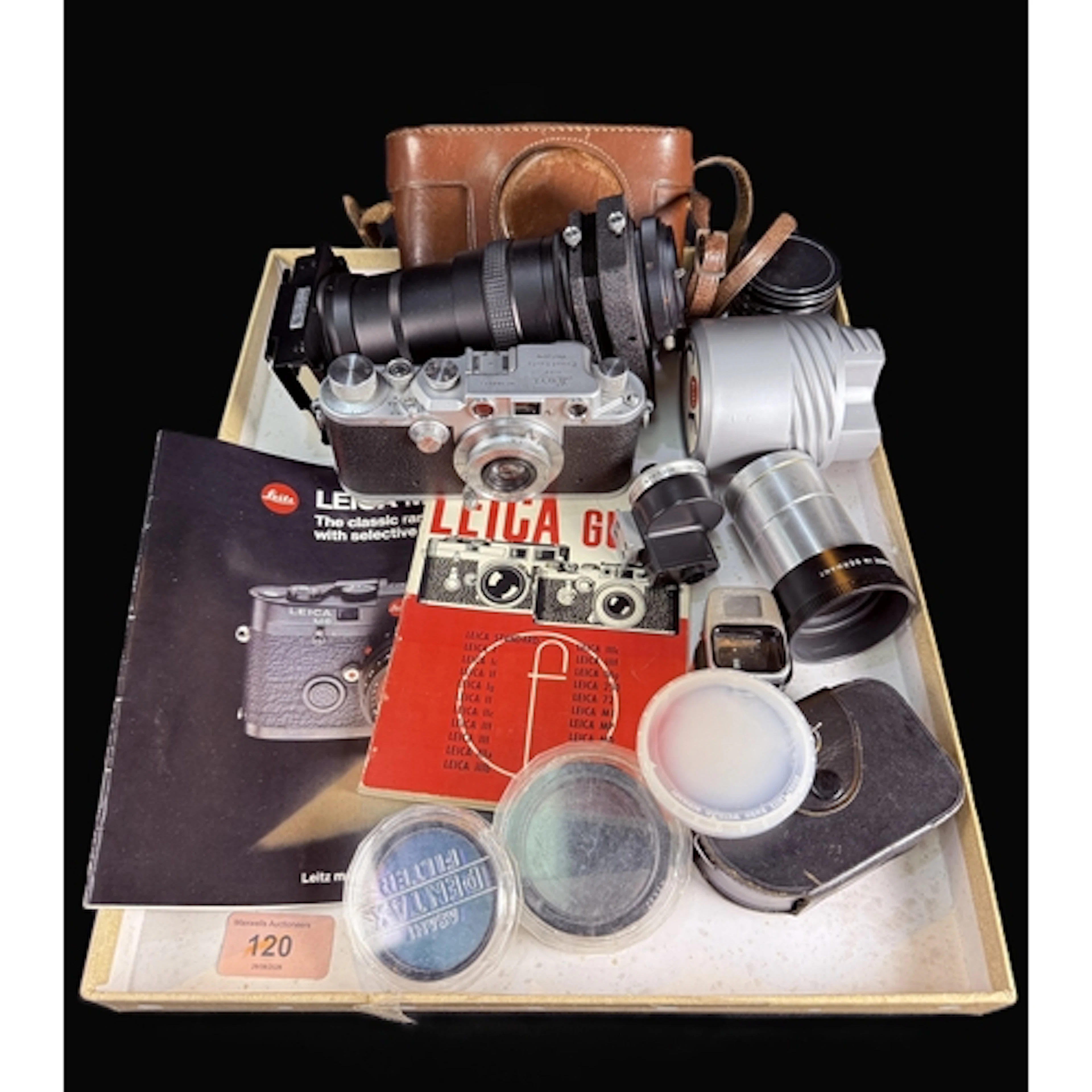 Leica D.R.P camera with F=5cm 1:35 lens a selection of other...