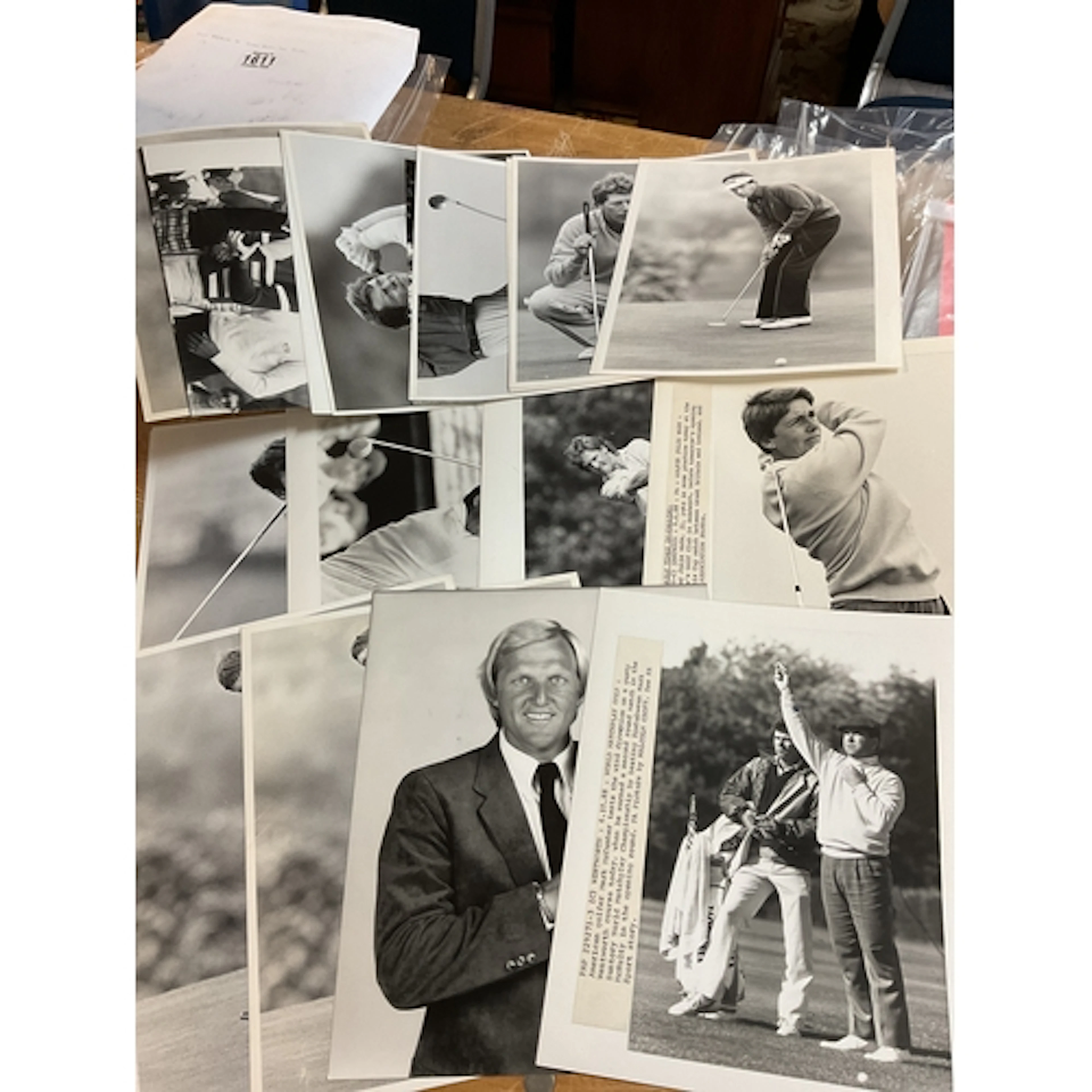 20 press photos of golfers from 1970/80s.