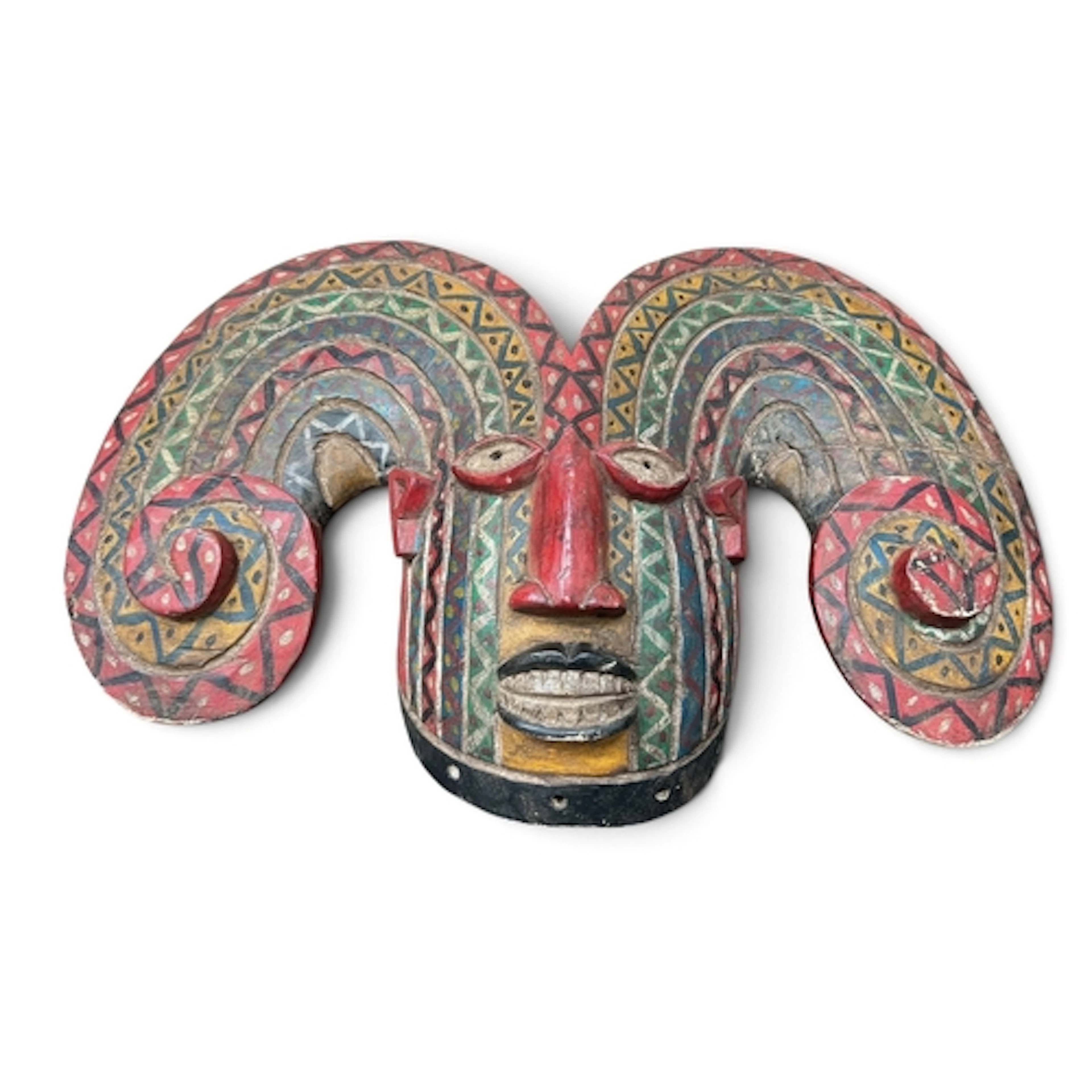 A YORUBA MASK FROM NIGERIA 89 W x 30 H cm