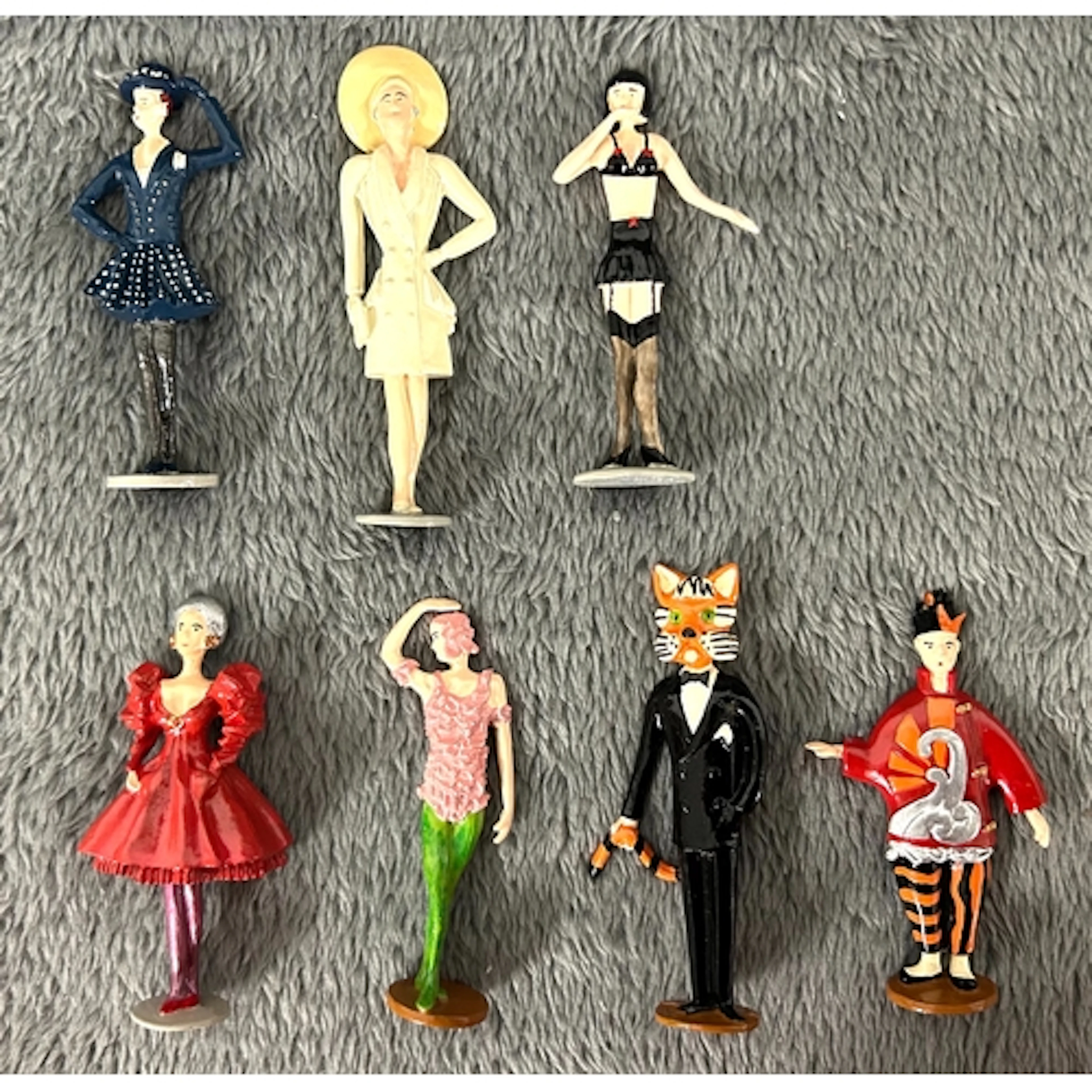6 metal figures by PIXI Paris. Incldes, Chantal Thomass, Les...