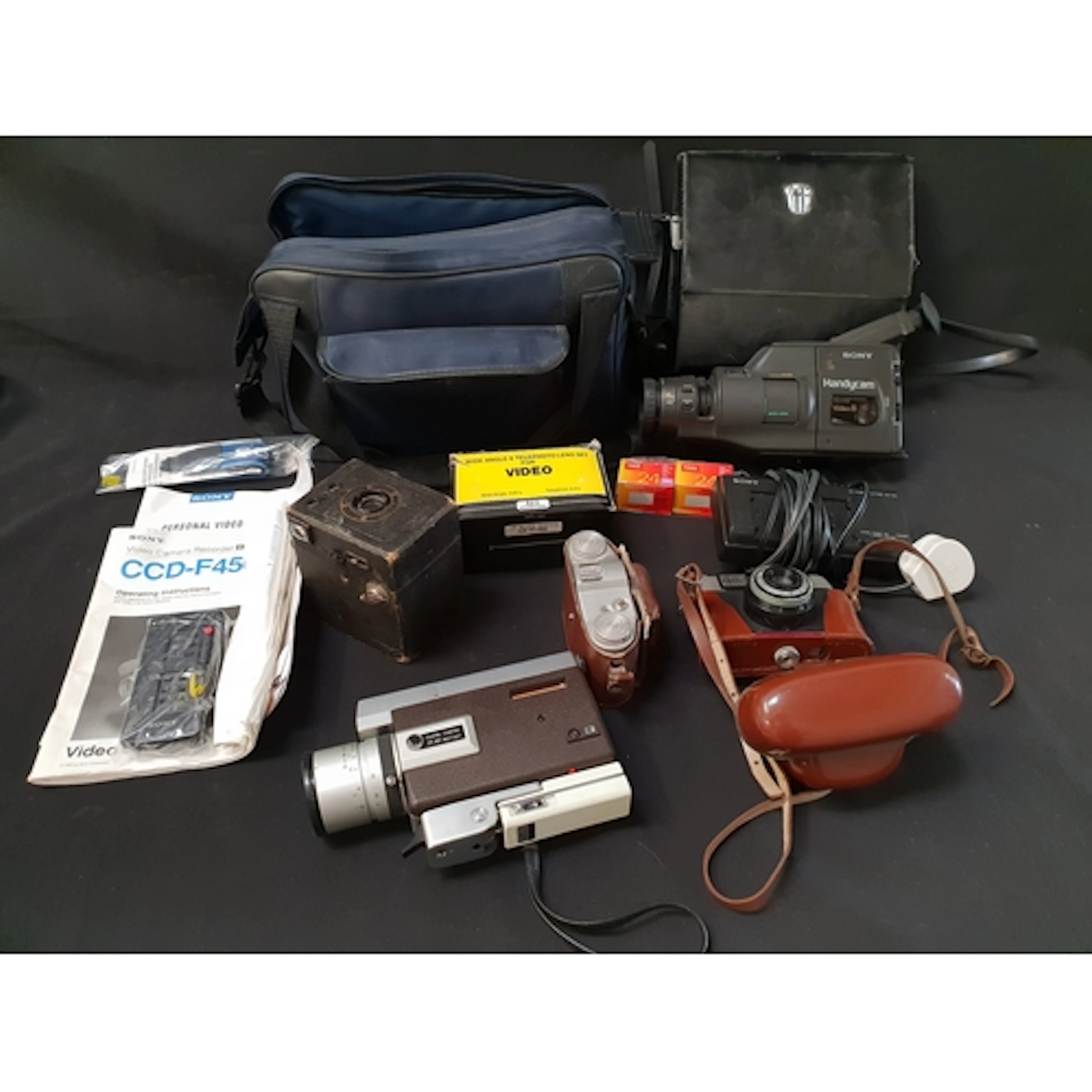 SELECTION OF VINTAGE CAMERA EQUIPMENT including a Sony Video...