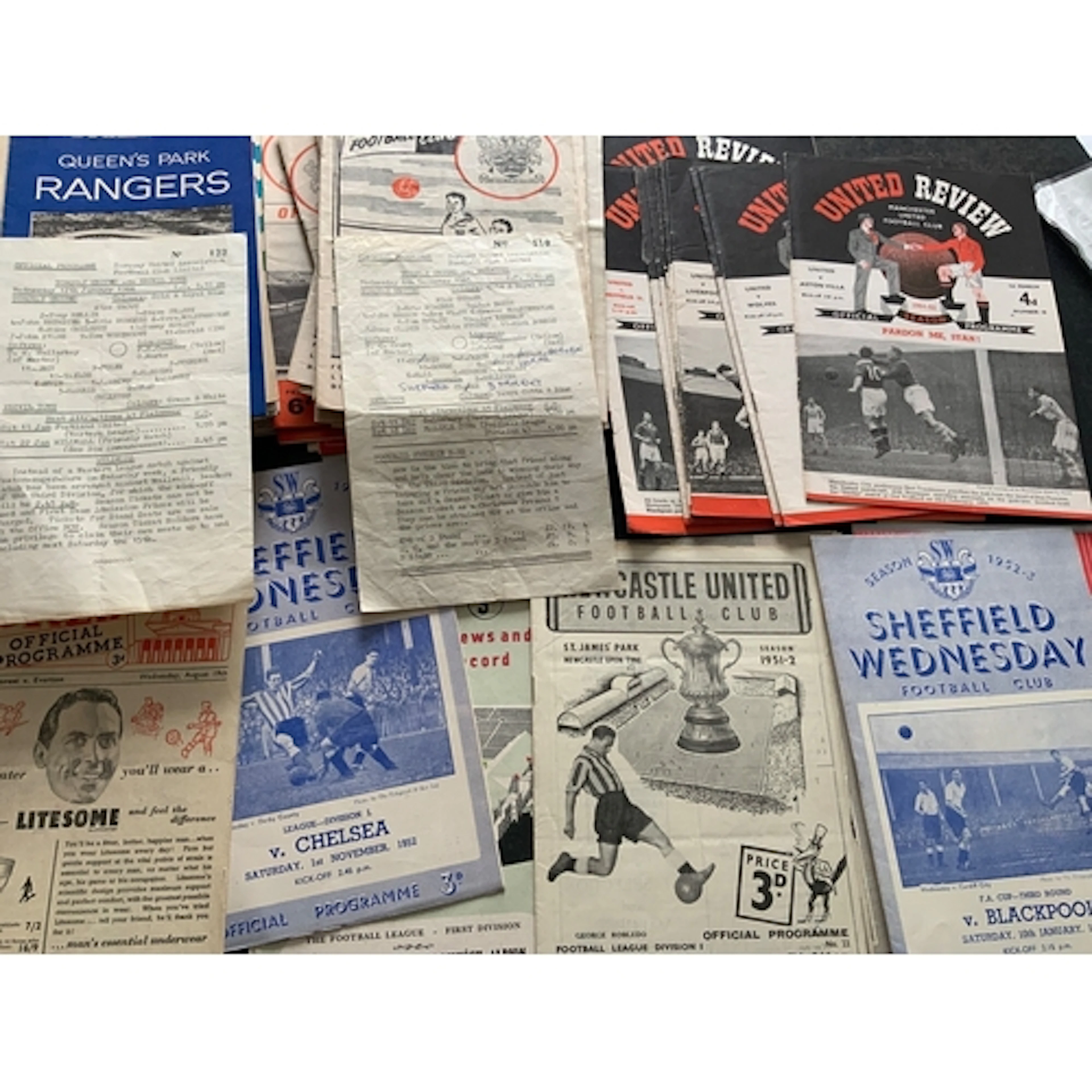 1950s + 1960s Football Programmes: 27 from the early 50s whi...